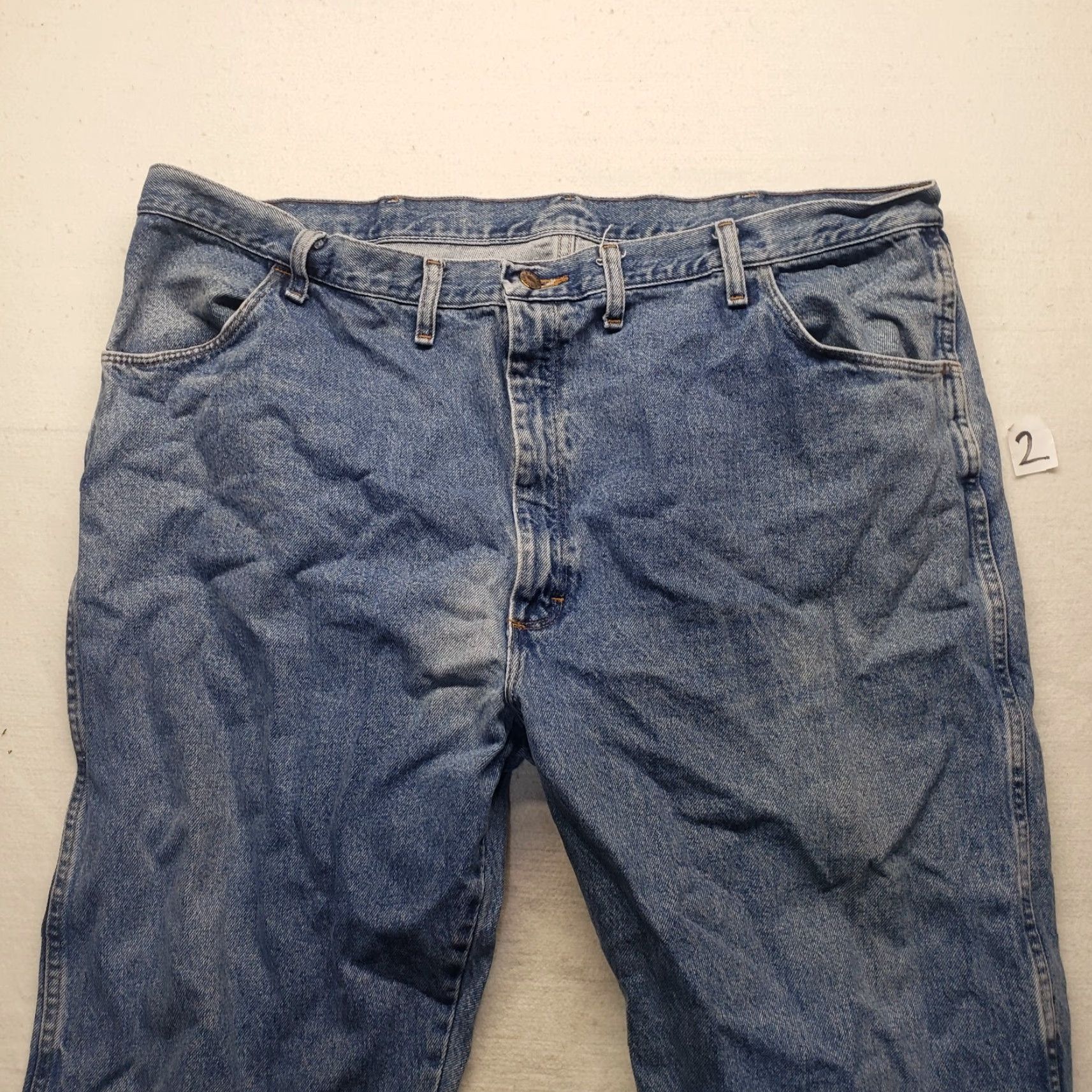 Denime Rustler Jeans Pants Adult Men's 46x30 Denim 100% Cotton Blue Regular Solid Medium 30 Straight Leg Mens Size US 30 / EU 46 - 2 Thumbnail