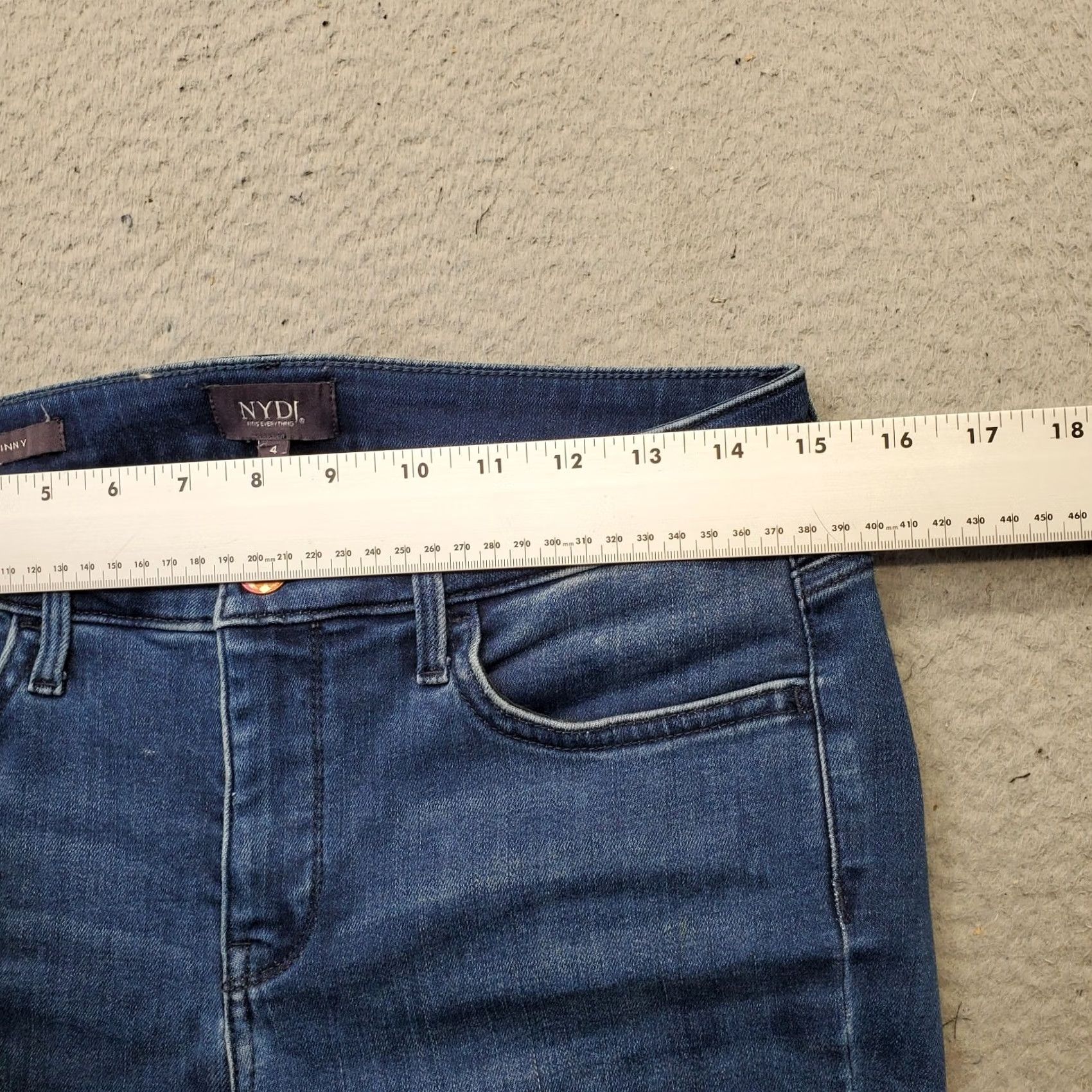 NYDJ NYDJ Womens Jeans Skinny 4 Blue Denim Stretch Faded Boho Raw Hem Whiskered NYDJ Ami Skinny Jeans Womens 4 Blue Denim Stretch Size 27" / US 4 / IT 40 - 6 Thumbnail