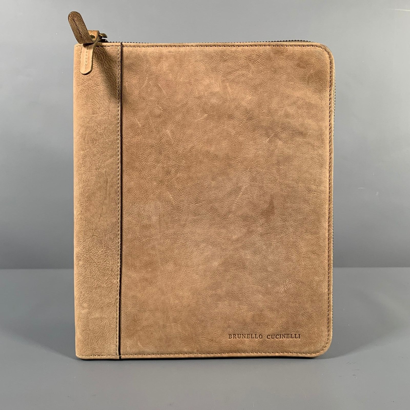 Brunello Cucinelli BRUNELLO CUCINELLI Taupe Leather iPad Case Leather Goods Size ONE SIZE - 1 Thumbnail
