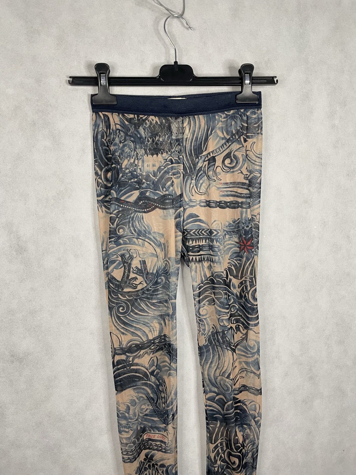 Jean Paul Gaultier Jean Paul Gaultier JPG Lindex Tattoo Y2k Leggings Mesh Pants Size 27" / US 4 / IT 40 - 3 Thumbnail