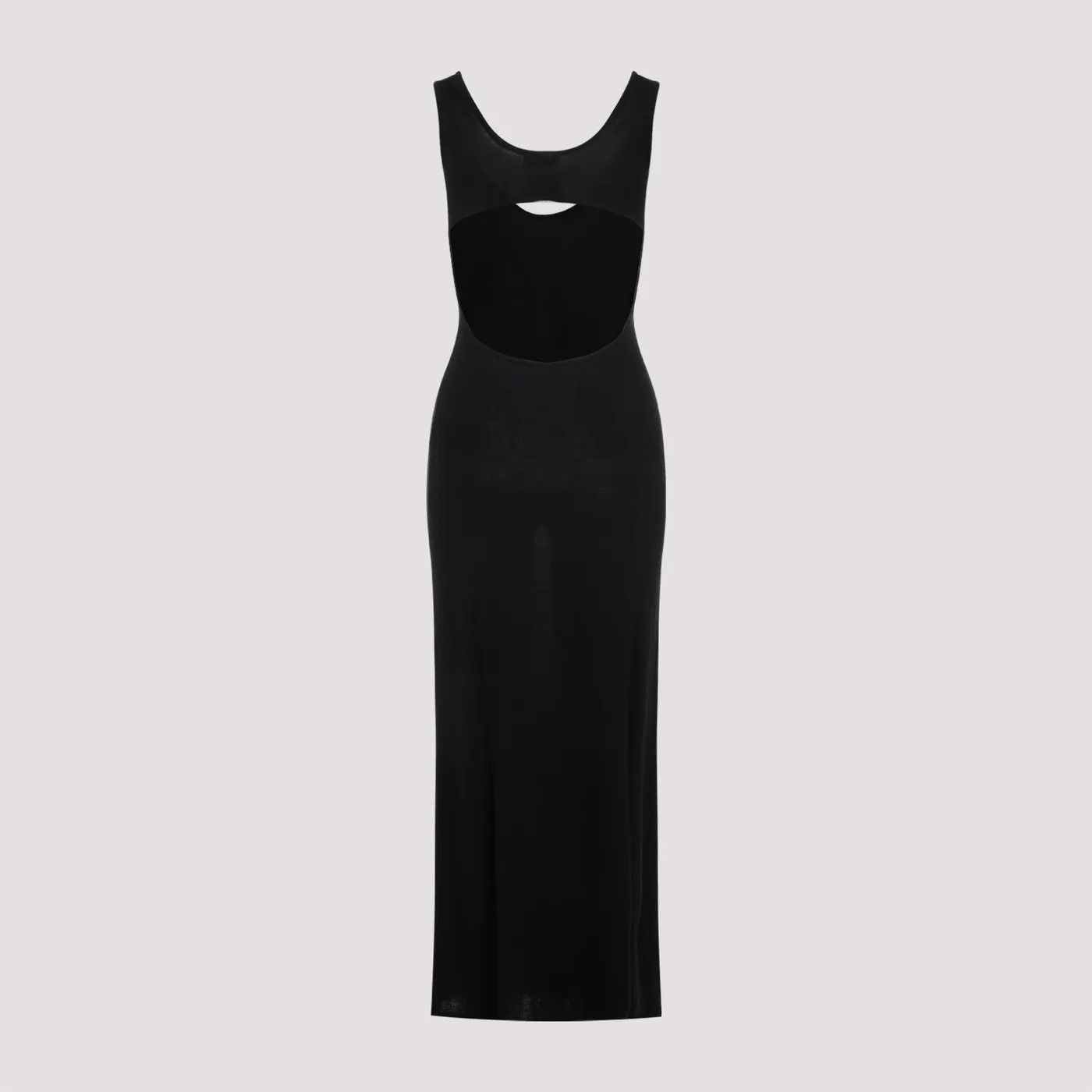 Saint Laurent Paris o1bcso1str1125 Open Back Tank Dress in Black Size M / US 6-8 / IT 42-44 - 2 Thumbnail