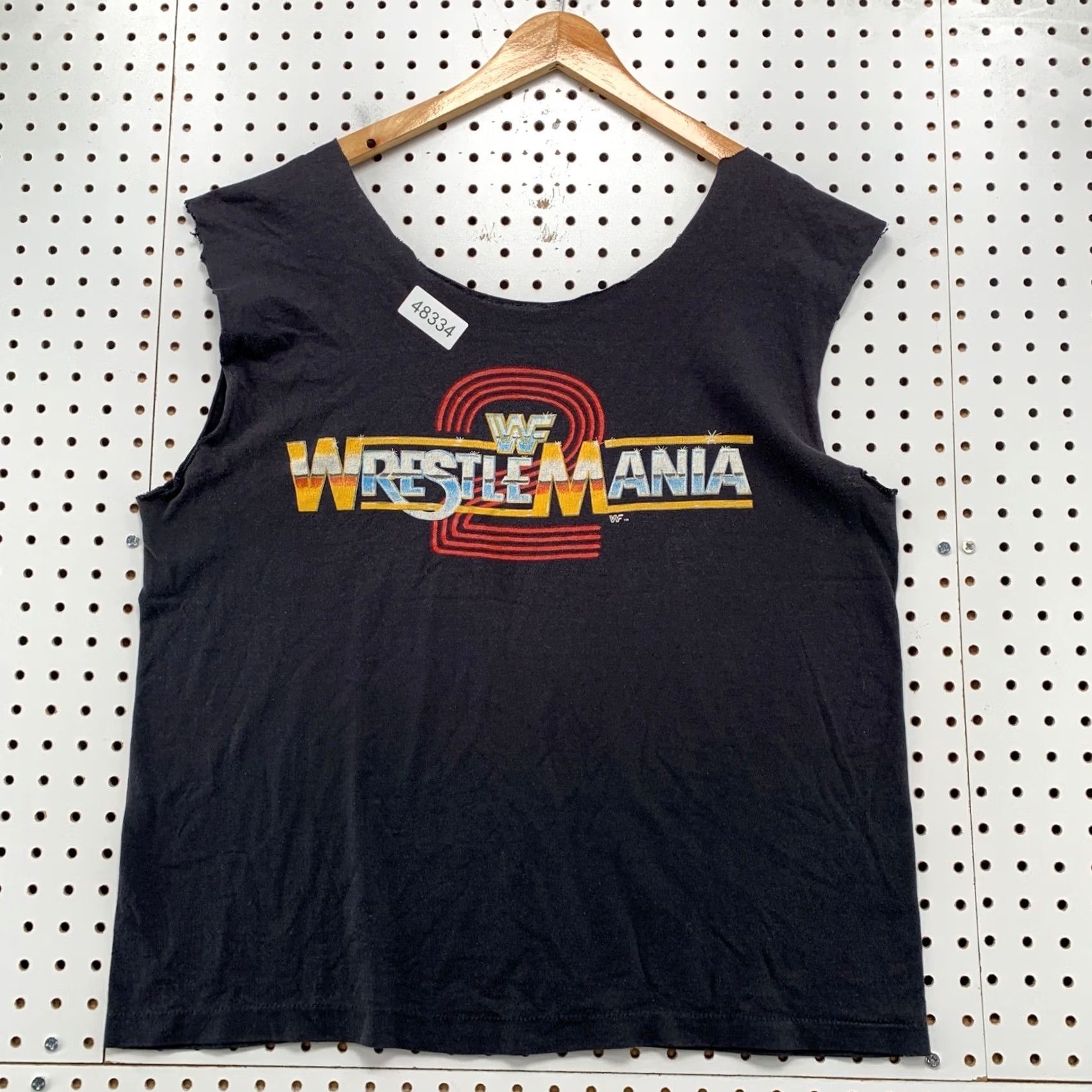 Vintage VINTAGE WWF WrestleMania 2 Tank Top Mens XL Black Muscle Tee Sleeveless Graphic Tee 80s Size US XL / EU 56 / 4 - 2 Thumbnail