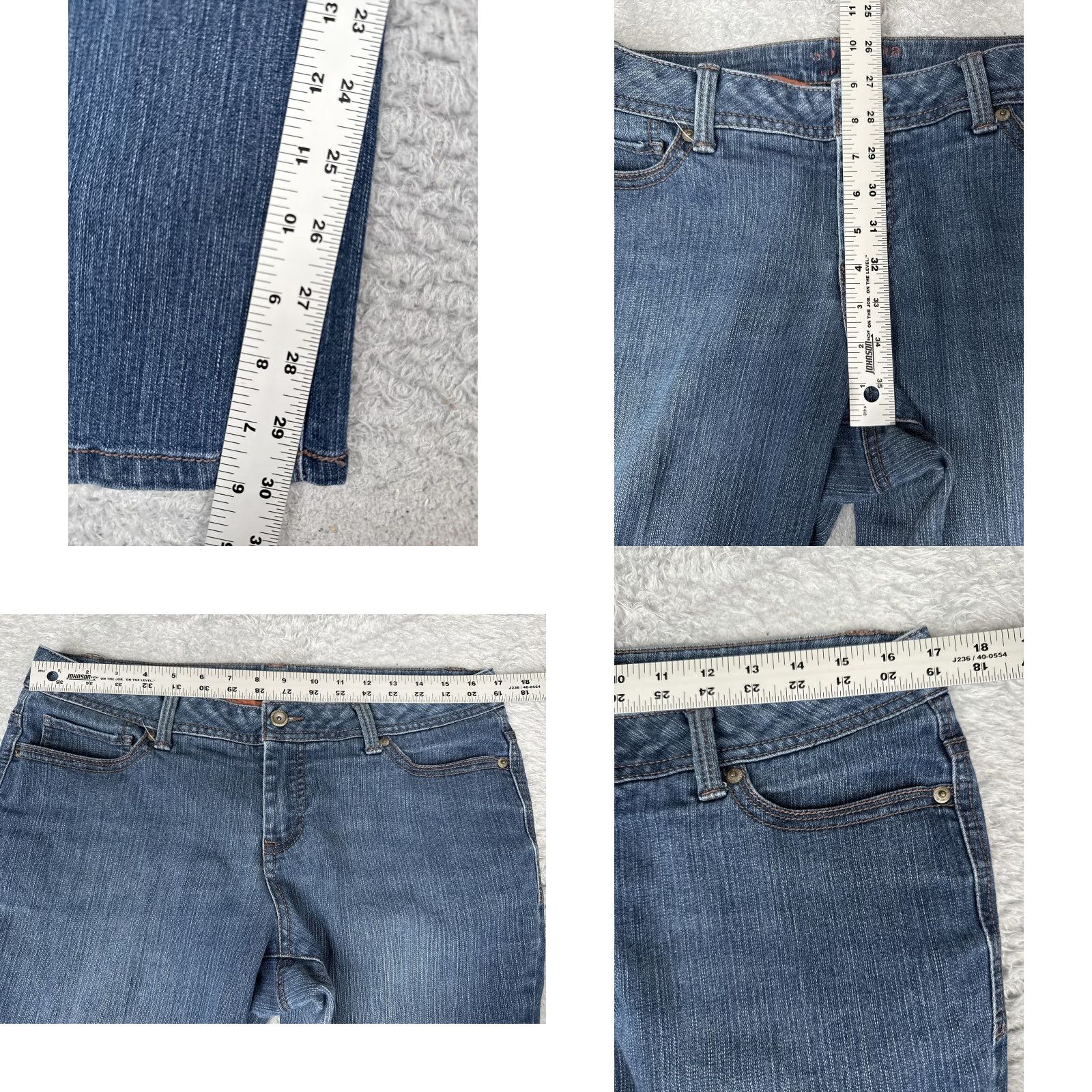Alife Sonoma Life + Style Jeans Womens 12 Bootcut Mid Rise Stretch Denim Blue Medium Wash 32x31 Size 34" / US 12 / IT 48 - 8 Thumbnail