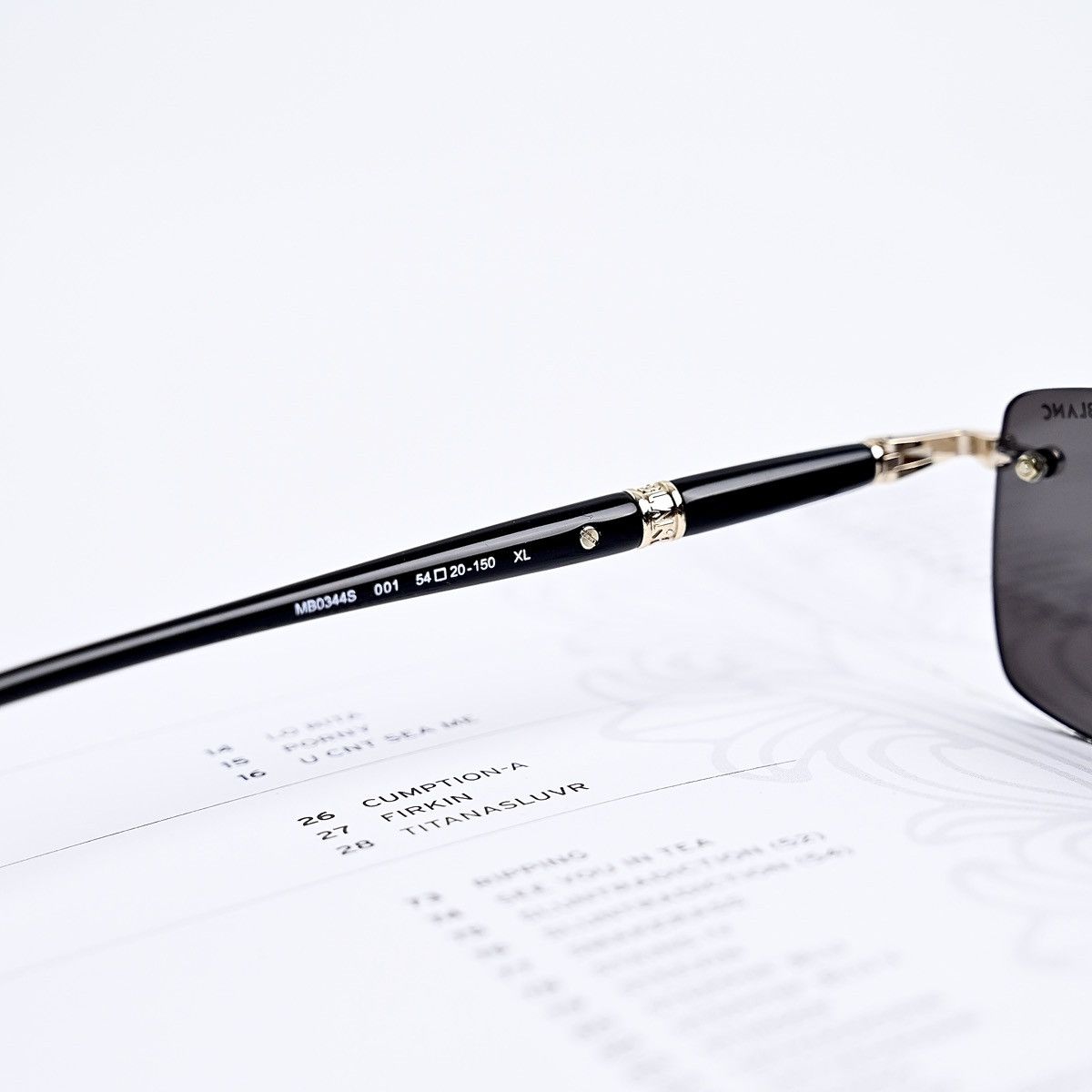 Montblanc MONTBLANC MB0344S SUNGLASSES Size ONE SIZE - 4 Thumbnail
