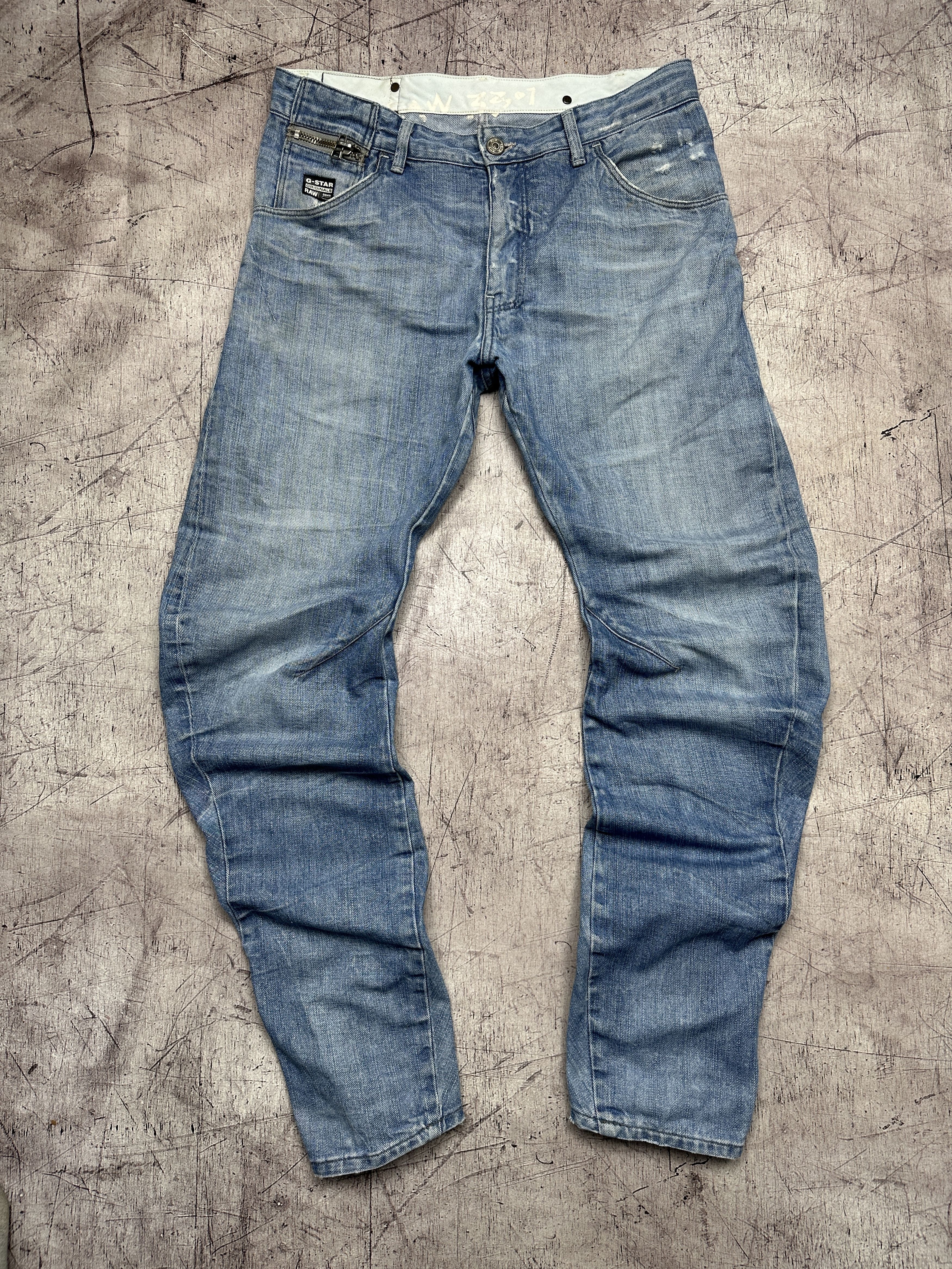 G-Star G Star Raw Mens Fince Arc Loose Tapered Denim Pants Jeans Size US 33 - 1 Thumbnail