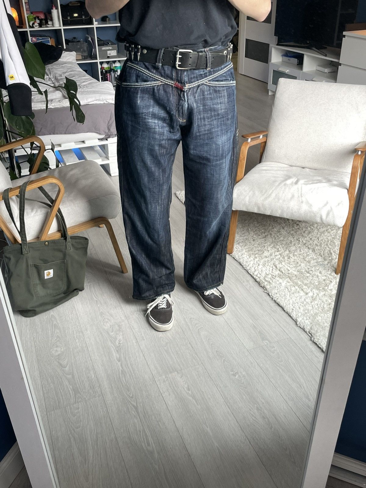 Marithe + Francois Girbaud Marithe Francois Girbaud Wide Jeans Size US 36 / EU 52 - 4 Thumbnail