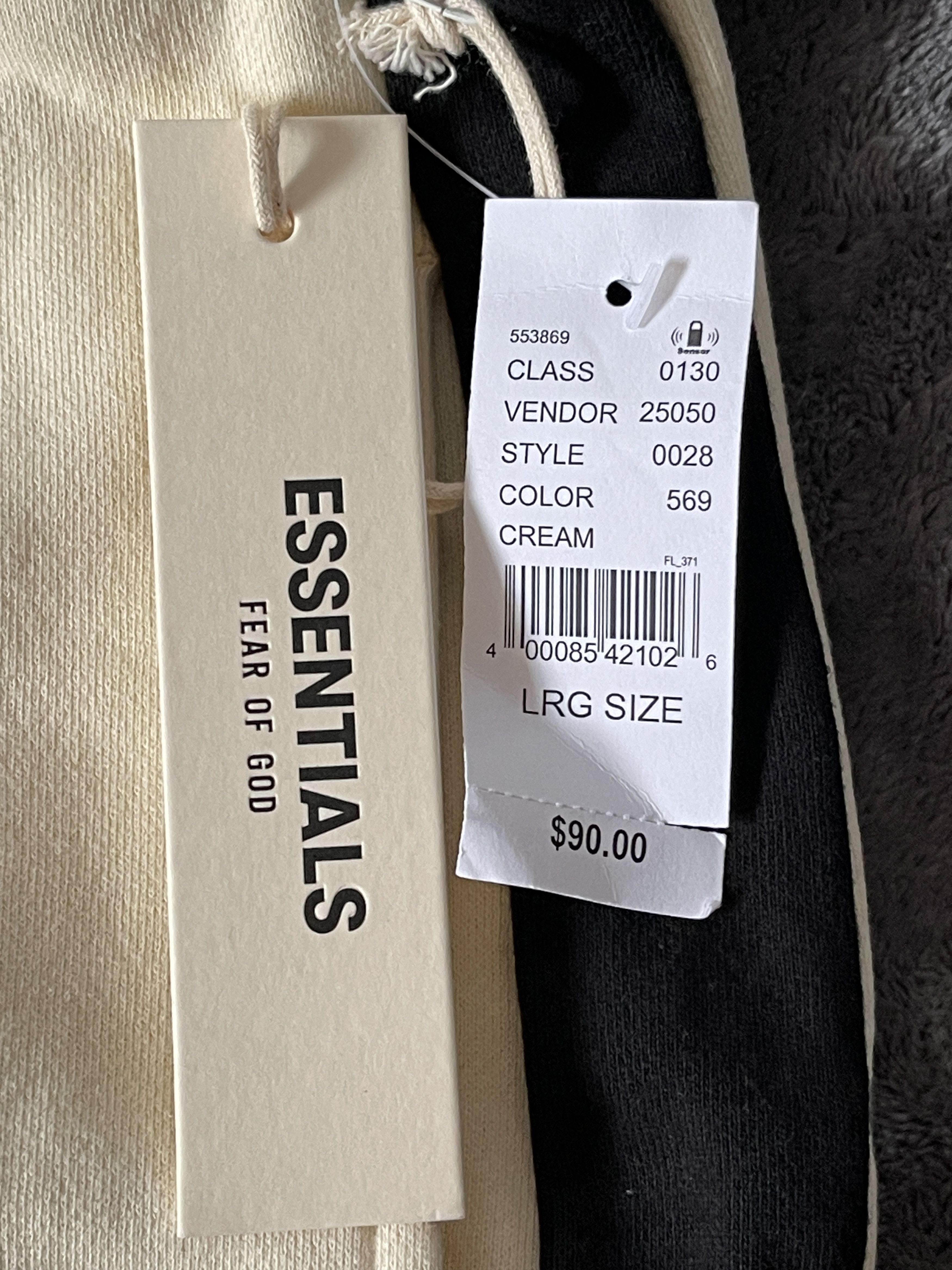 Essentials FOG Essentials Cream Side Stripe Sweatpants - Size Large Size US 35 - 3 Thumbnail