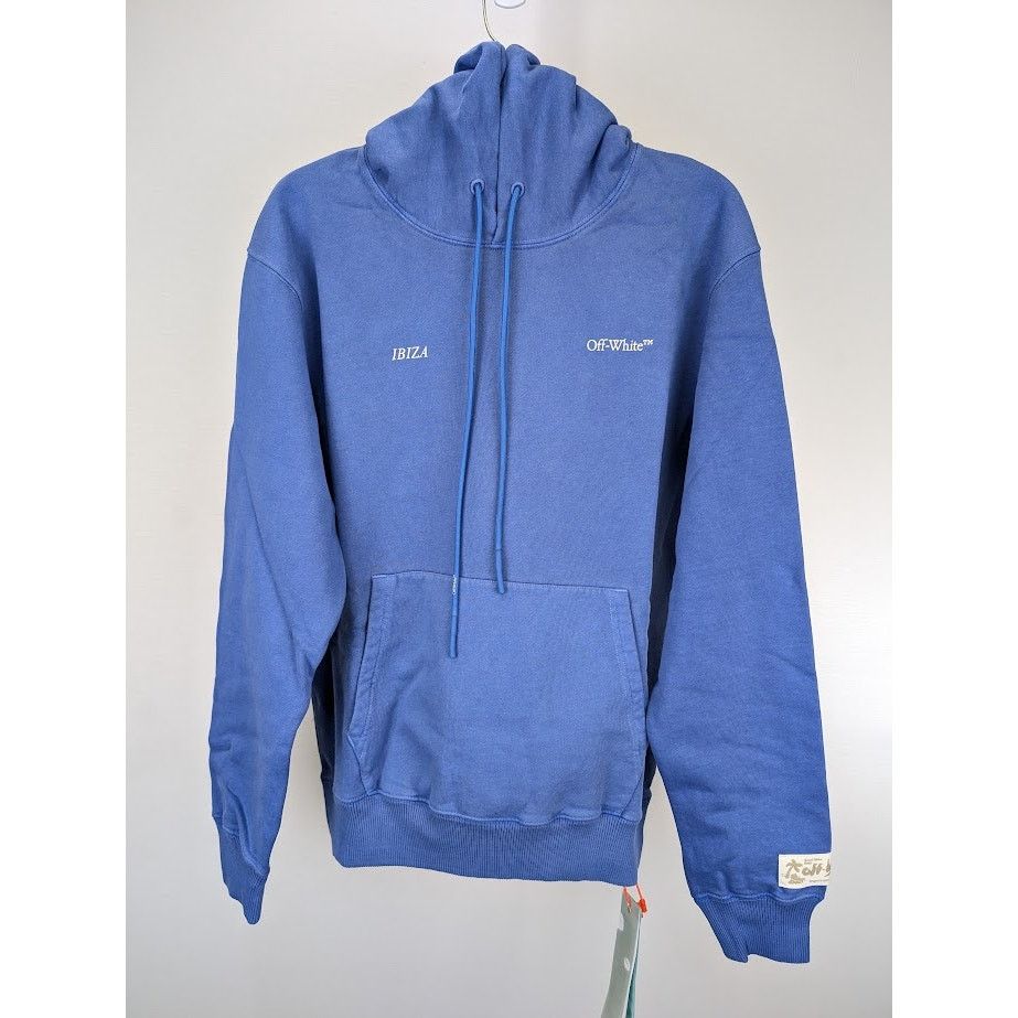Off-White o1rshd1 SMR- Ibiza Hoodie in Blue White Size US M / EU 48-50 / 2 - 4 Thumbnail