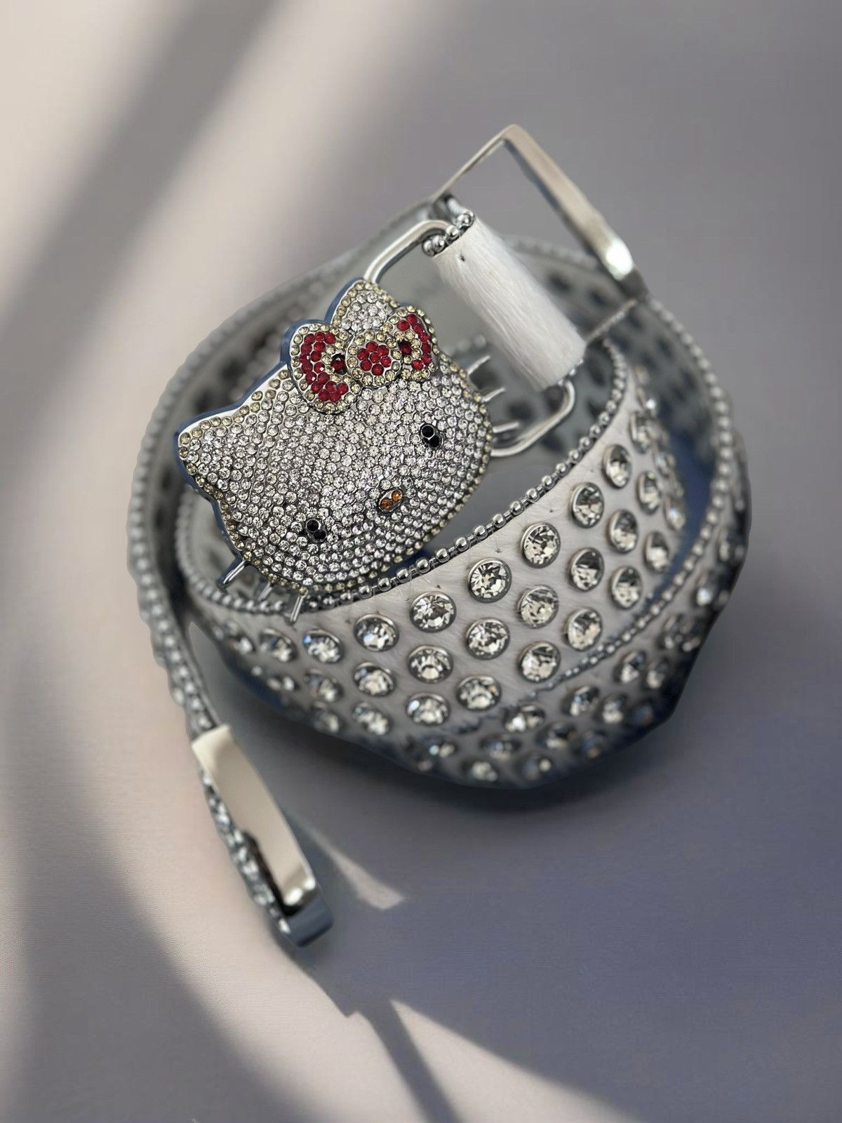 Stolen Arts- Bedazzled Hello Kitty fur Belt Kitty Belt – Stolen Arts main image 3
