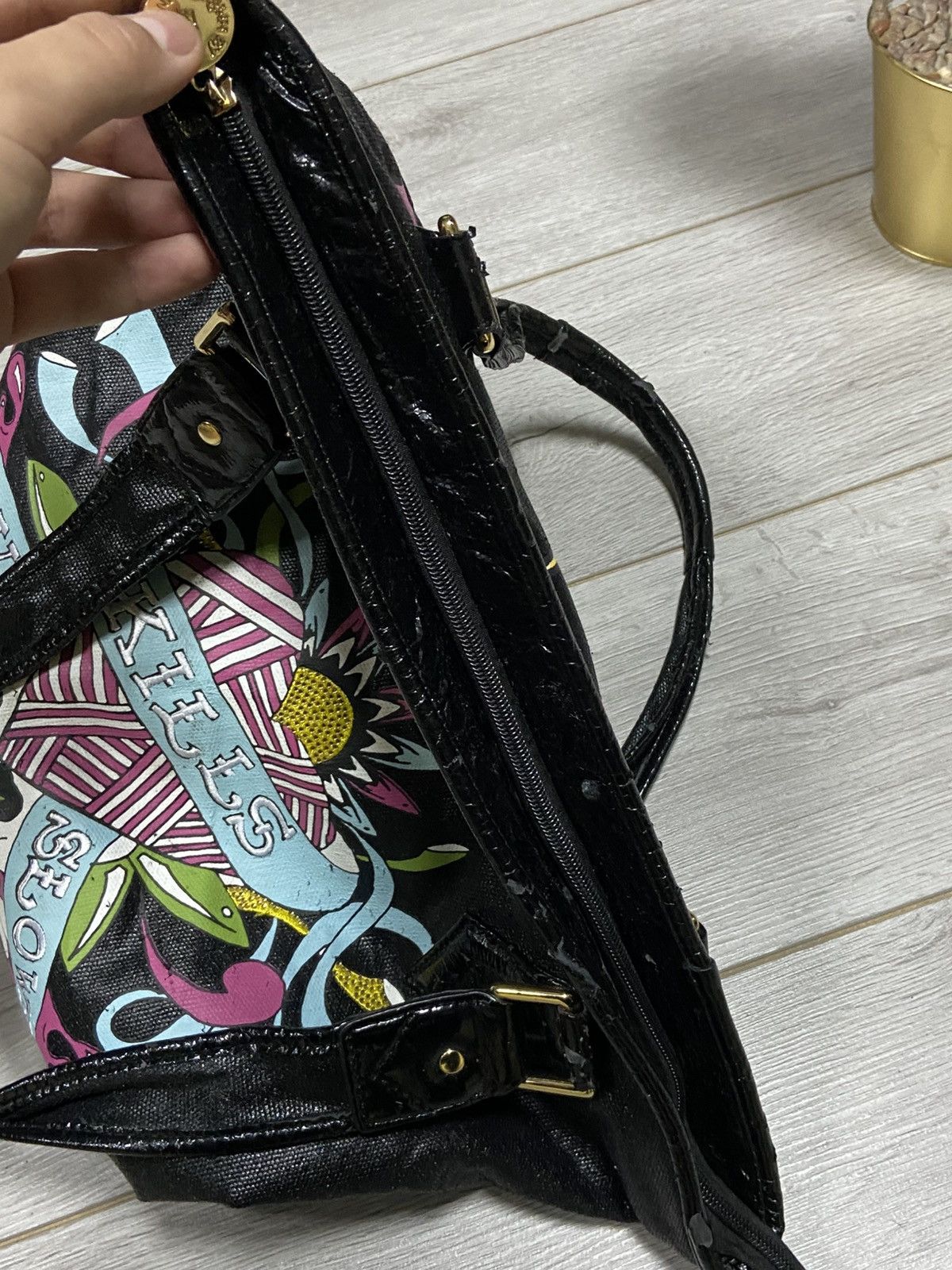 Ed Hardy Ed Hardy swallow love kills slowly tote bag Size ONE SIZE - 15 Thumbnail