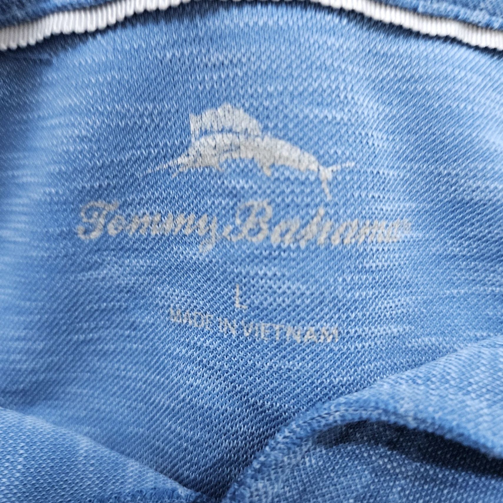 Tommy Bahama Tommy Bahama Polo Shirt Blue Embroidered Fish Short Sleeve Spread Collar L Men Size US L / EU 52-54 / 3 - 3 Thumbnail
