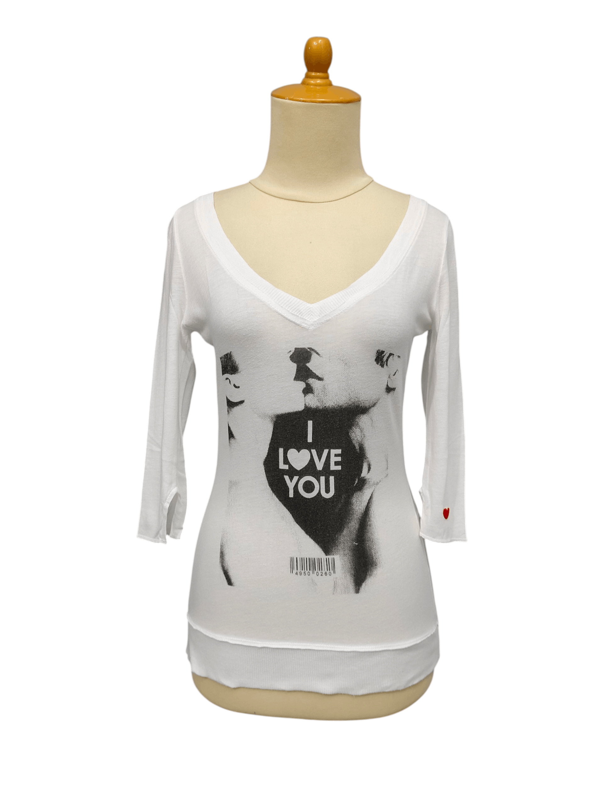 Japanese Brand 2000s Spiral Girl 🇯🇵 I Love You Body Y2K Punk Sexy Graphic Size M / US 6-8 / IT 42-44 - 1 Thumbnail