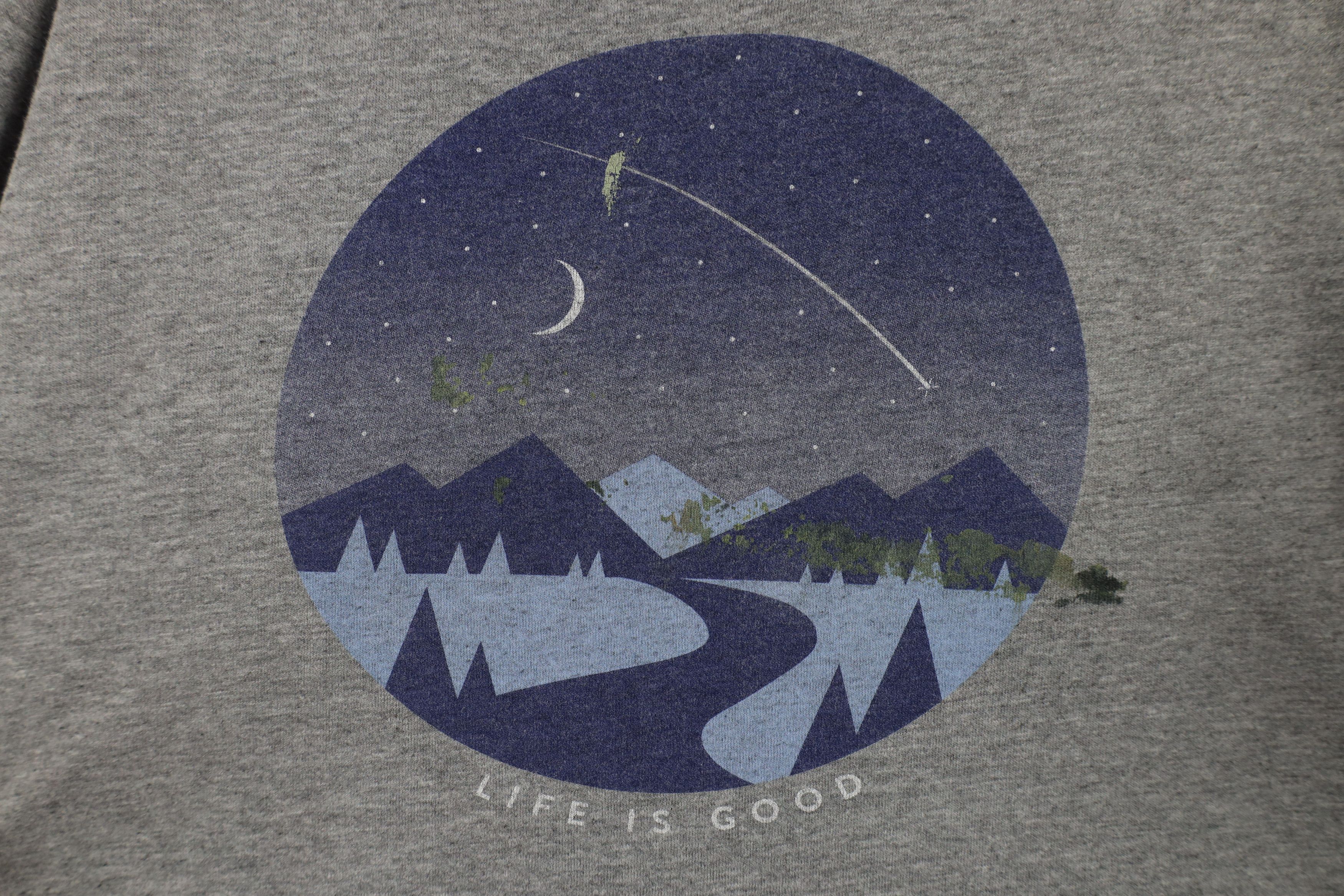 Life is Good × Vintage Life Is Good Crusher Night Mountains Stars T-Shirt Gray Size XL / US 12-14 / IT 48-50 - 4 Thumbnail