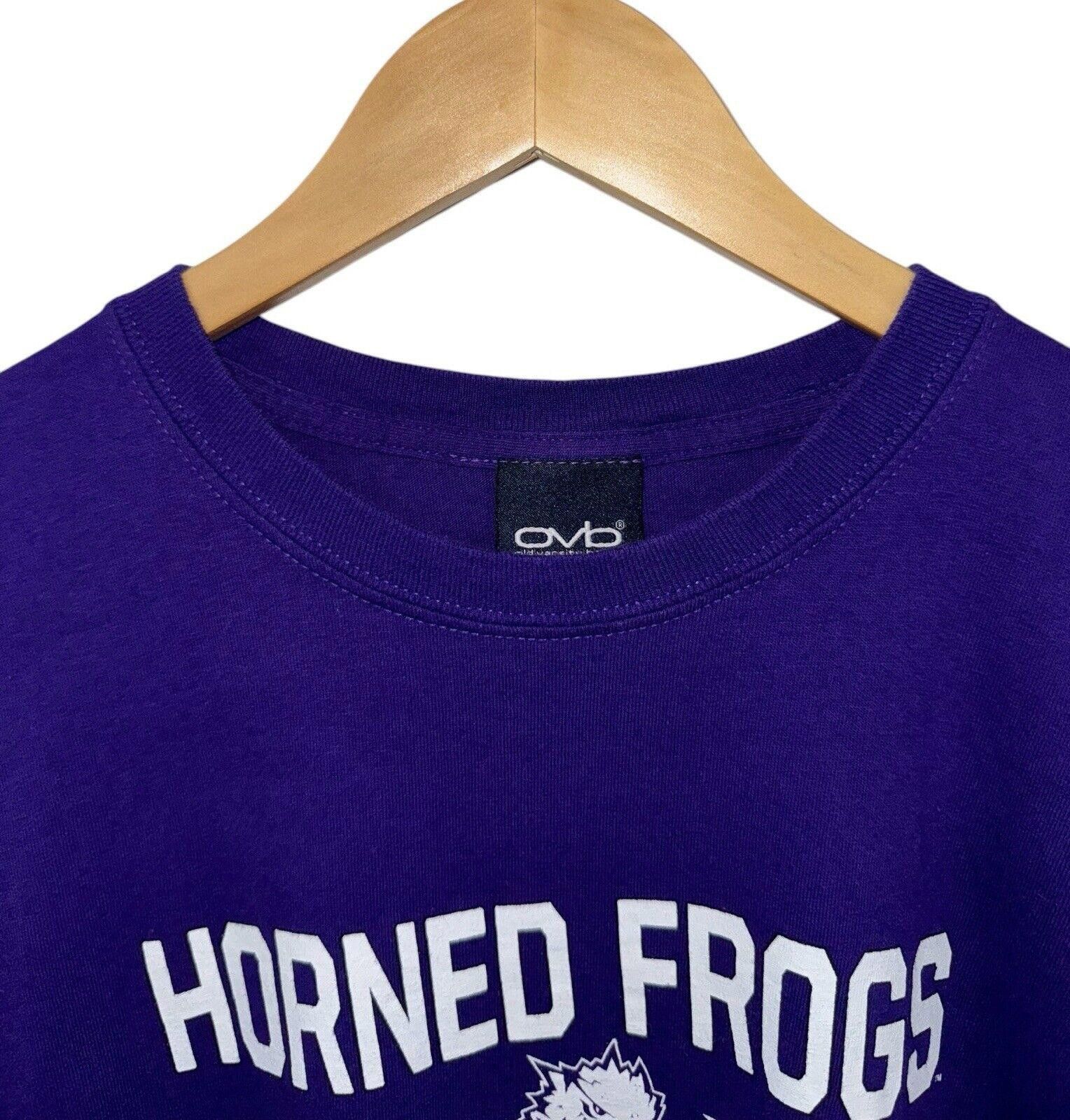 Designer Vintage Y2K TCU Horned Frog Athletics Purple Shirt Sz XL Size ONE SIZE - 3 Thumbnail