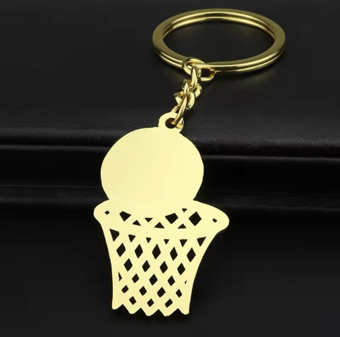 Designer Basketball and net keychain Size ONE SIZE - 3 Thumbnail