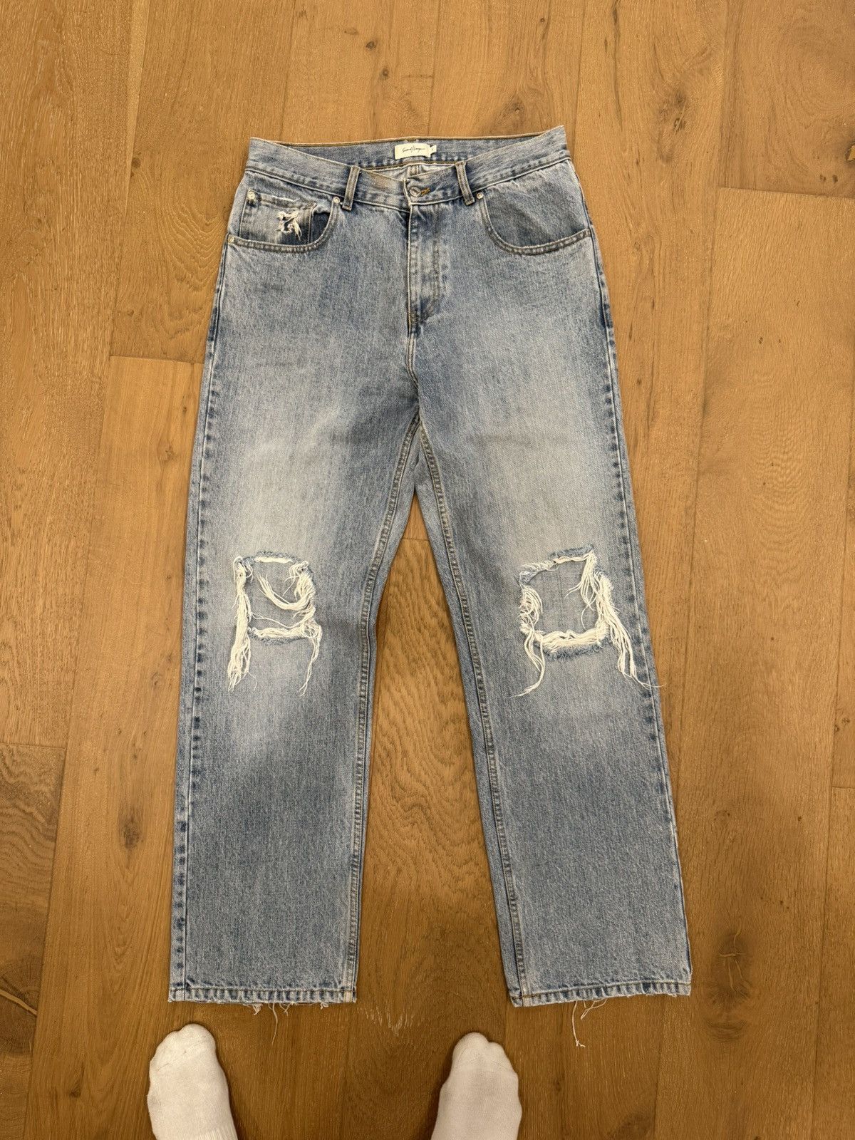 Second/Layer Destroyed Denim Big Papi Baggy Fit Jeans Size US 32 / EU 48 - 1 Thumbnail