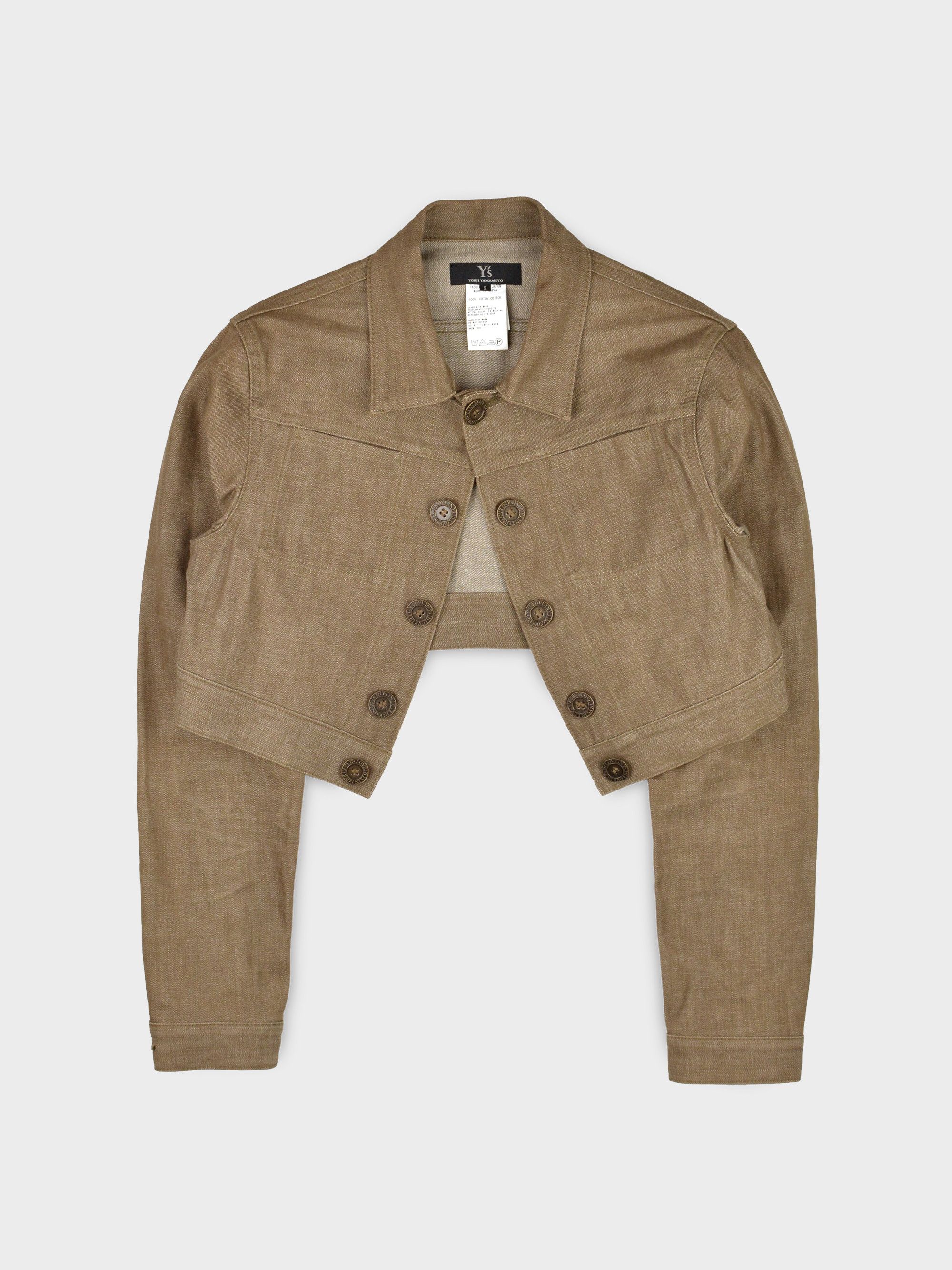 Yohji Yamamoto Y's by Yohji Yamamoto - Y's in Love cropped denim jacket Size S / US 4 / IT 40 - 1 Thumbnail