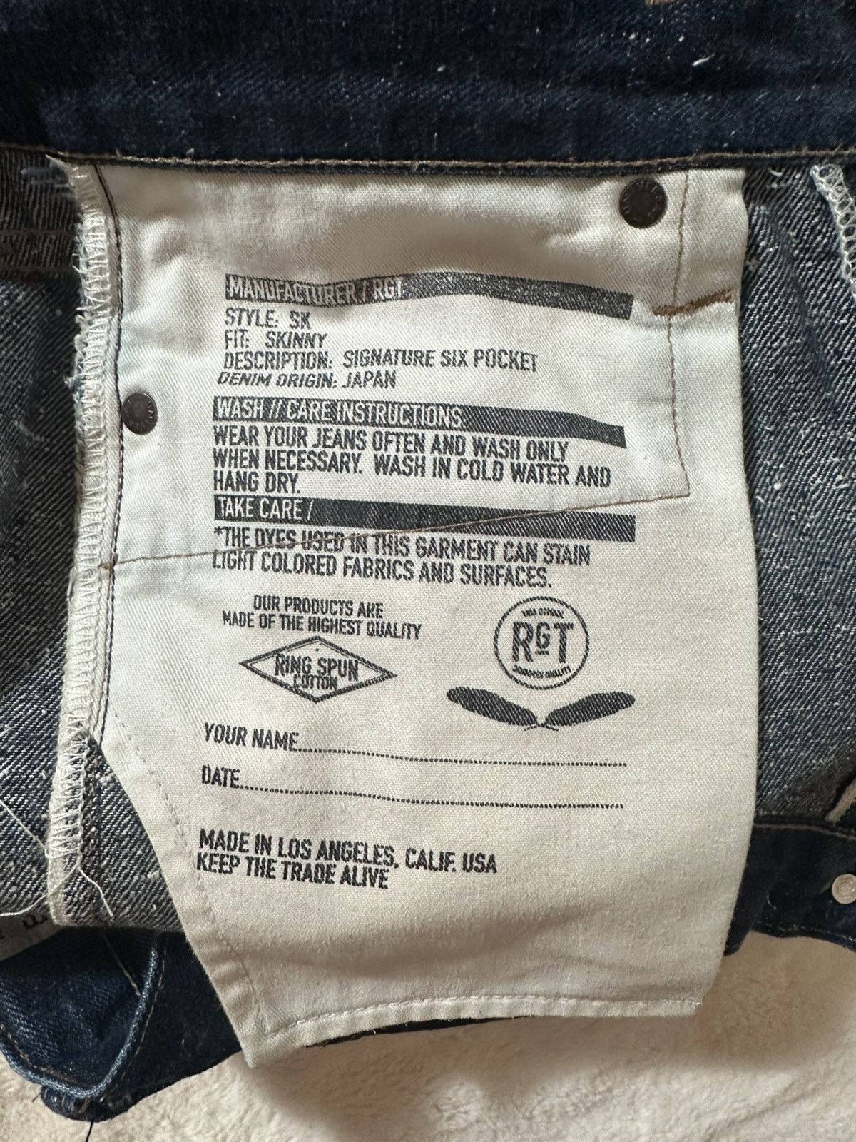 Rogue Territory Rogue Territory Navy Japanese Denim Jeans made in USA Size US 31 - 5 Thumbnail