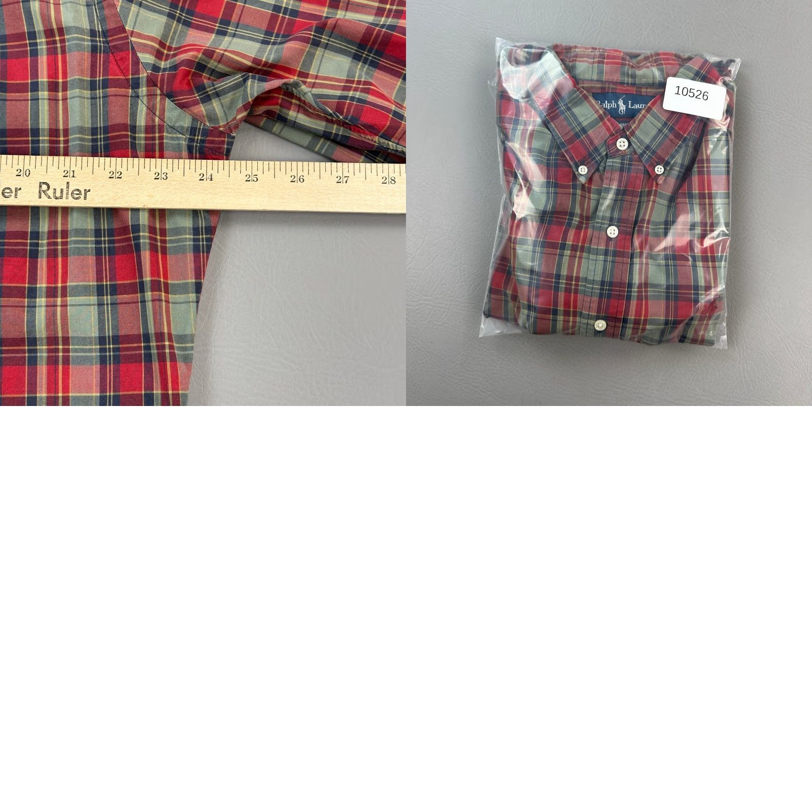 Ralph Lauren Vintage Ralph Lauren Shirt Mens Large Red Olive Plaid Classic Fit Button Down Size US L / EU 52-54 / 3 - 9 Thumbnail