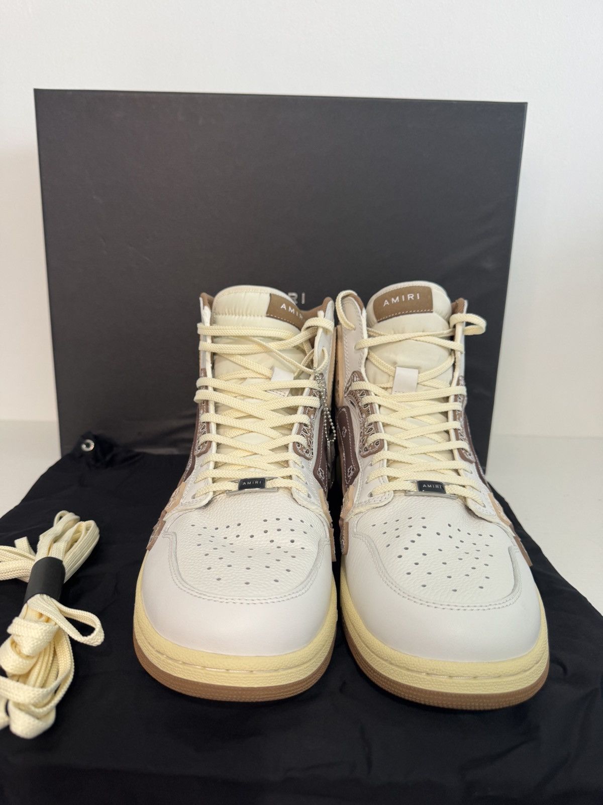 Amiri Amiri Skel Top Hi Bandana Brown Sneakers Sz 14 / 47 New Size US 14 / EU 47 - 2 Thumbnail
