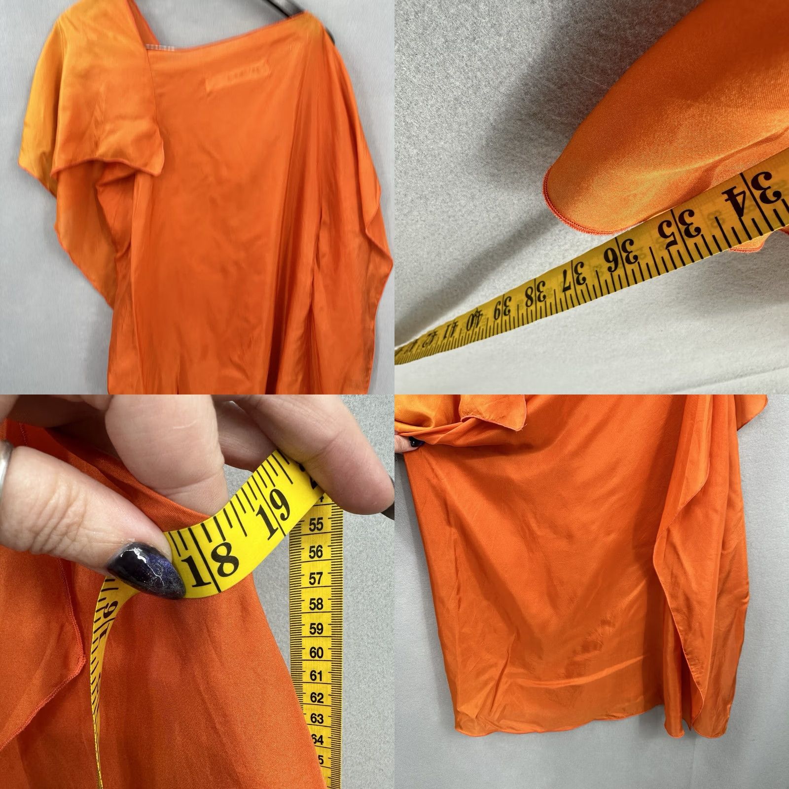 Vintage Yigal Azrouel New York Blouse Womens Small Silk Asymmetric Kimono Quiet Luxury Size S / US 4 / IT 40 - 9 Thumbnail