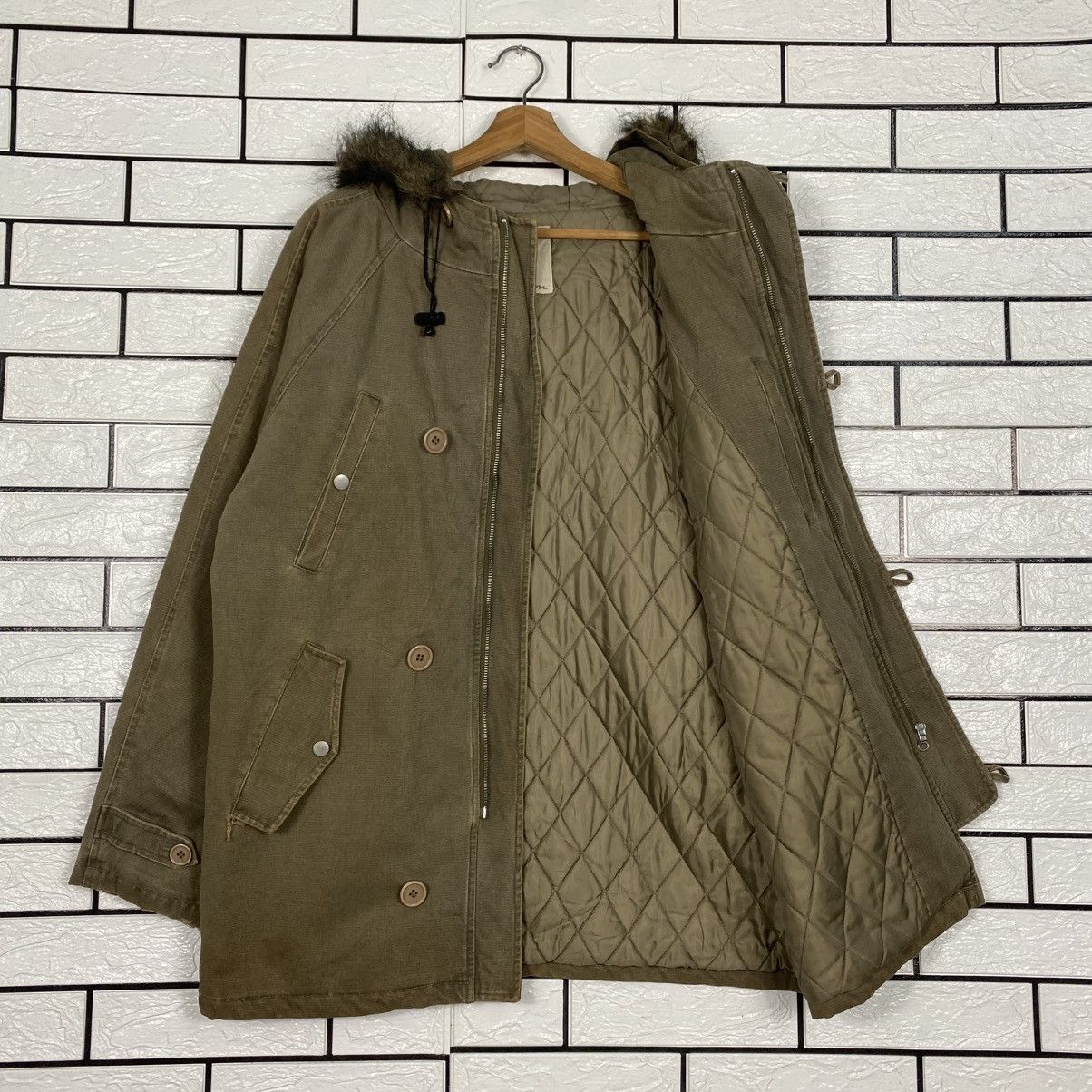 Japanese Brand Vintage Parka Jacket Local Motion Mink Fur Hoodie Blanket Size US M / EU 48-50 / 2 - 13 Thumbnail