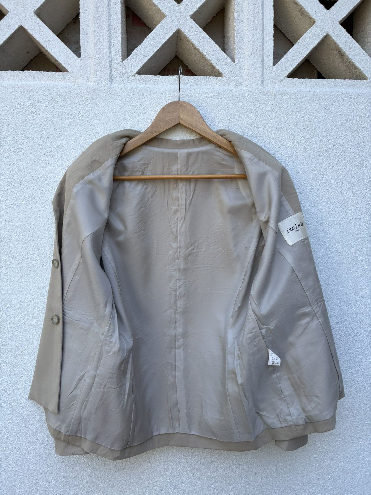 i wish Y’s bis/vintage coat Yohji Yamamoto I Wish Y's bis Beige Blazer Coat