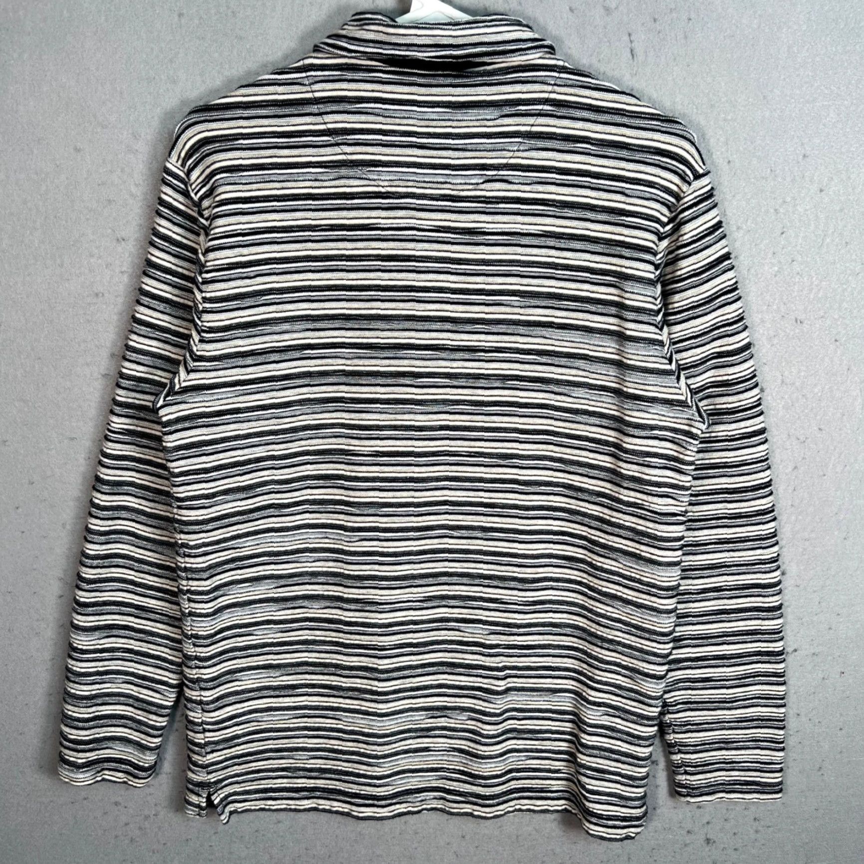 Urban Outfitters VINTAGE Urban Outfitters Striped 1/4 Zip Long-Sleeve Pullover Black White Size Small Mens Shirt Size US S / EU 44-46 / 1 - 2 Thumbnail