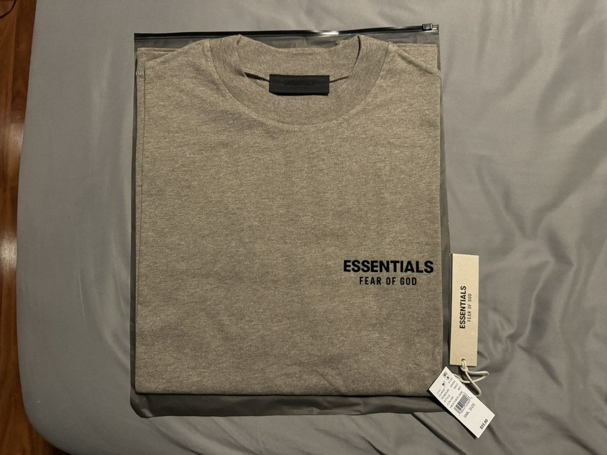 Essentials × Fear of God Essentials FOG Jersey Crewneck T-Shirt Heather Grey Size S Size US S / EU 44-46 / 1 - 20 Thumbnail