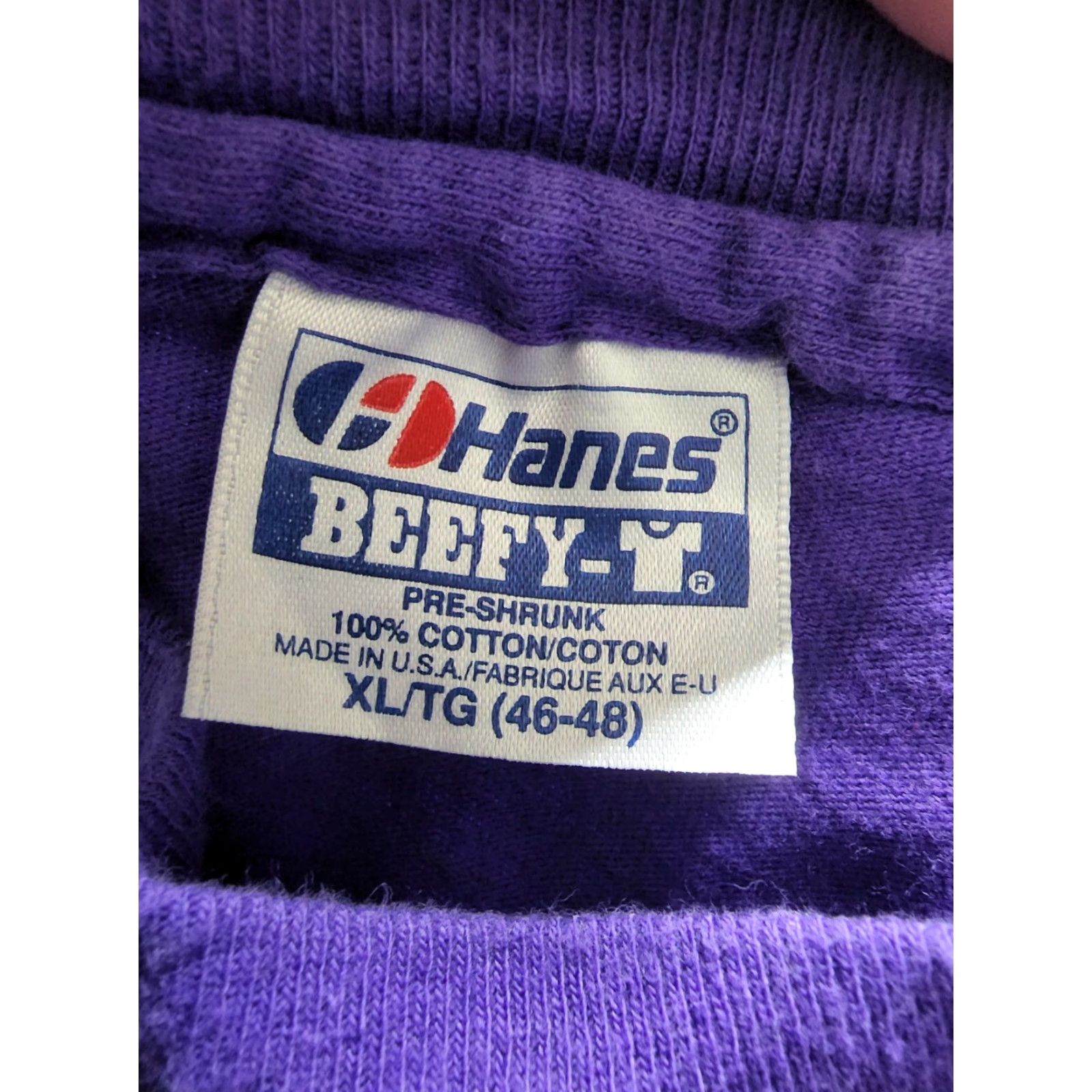 Hanes VINTAGE Hanes XL Purple Lake Louise Canada Goose Single Stitch T-Shirt 80s Mens Size US XL / EU 56 / 4 - 4 Thumbnail