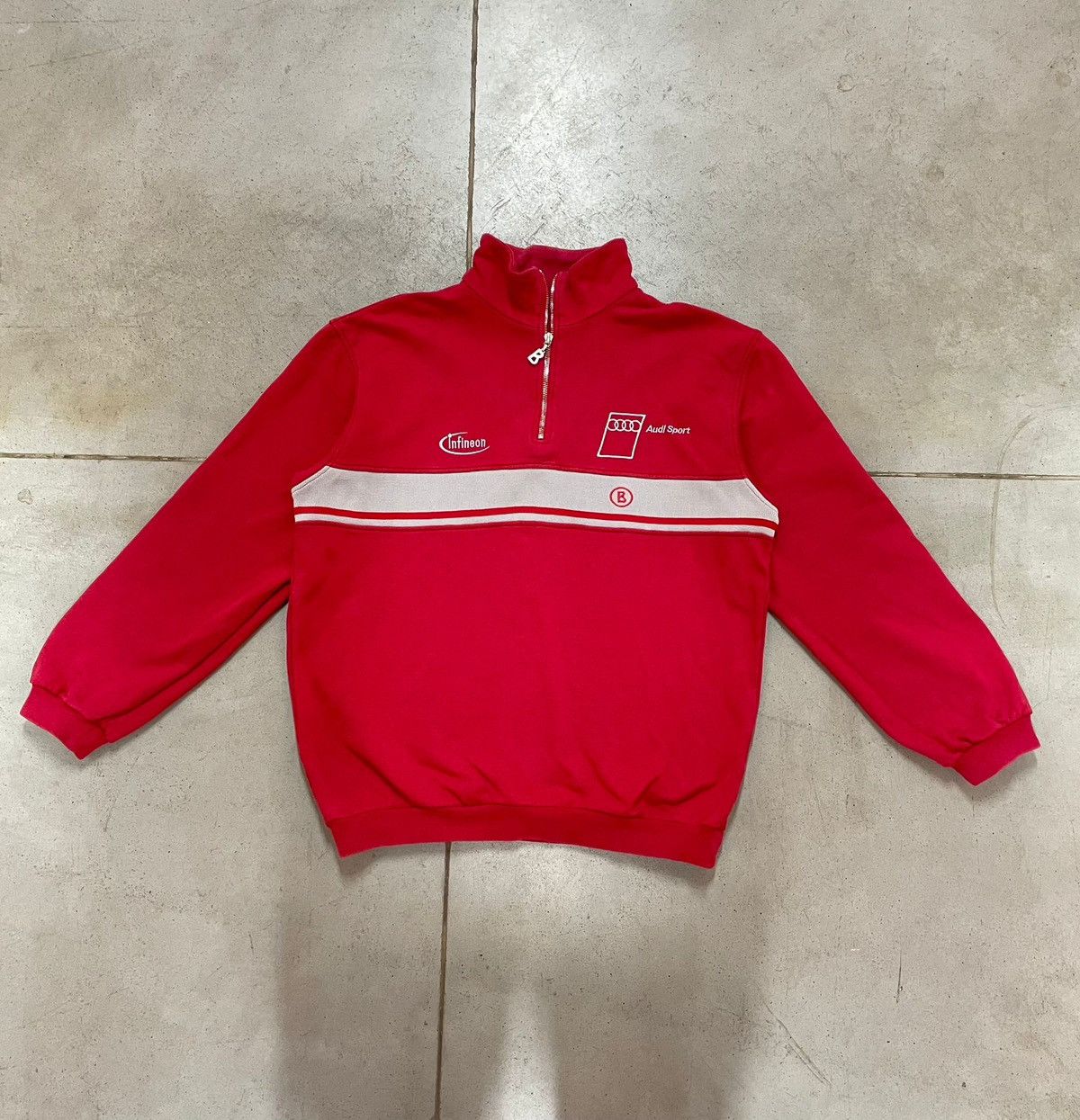Bogner Vintage Bogner x Audi 1/4 Zip Sweatershirt Size US L / EU 52-54 / 3 - 1 Thumbnail