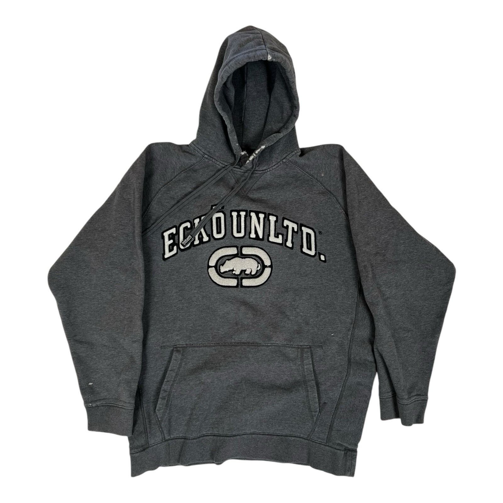 Ecko Unltd. Vintage Ecko Unltd Hoodie Sweatshirt Gray OG Fleece Logo Y2K Size US XL / EU 56 / 4 - 1 Thumbnail