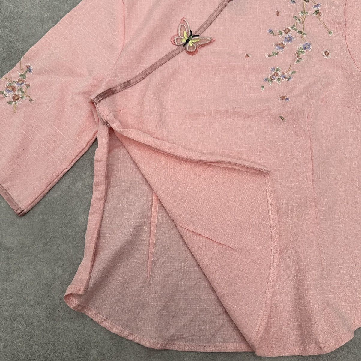 Vintage Pink butterfly CNY cheongsam top Size S / US 4 / IT 40 - 4 Thumbnail