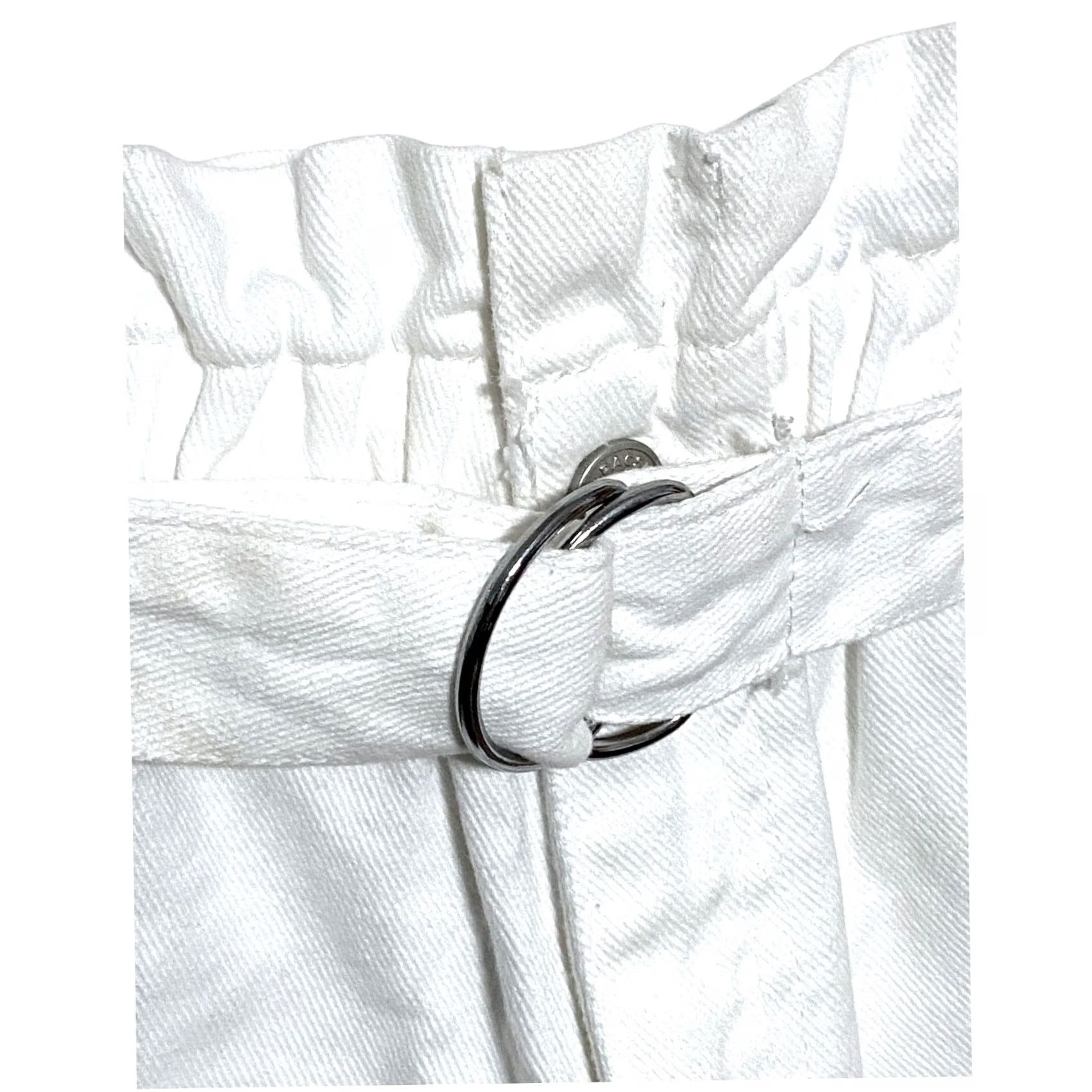 Pacsun VINTAGE PacSun Jeans Mom Short White Paperbag Denim Belt Coin Pouch Womens M NWT Size 32" / US 10 / IT 46 - 4 Thumbnail