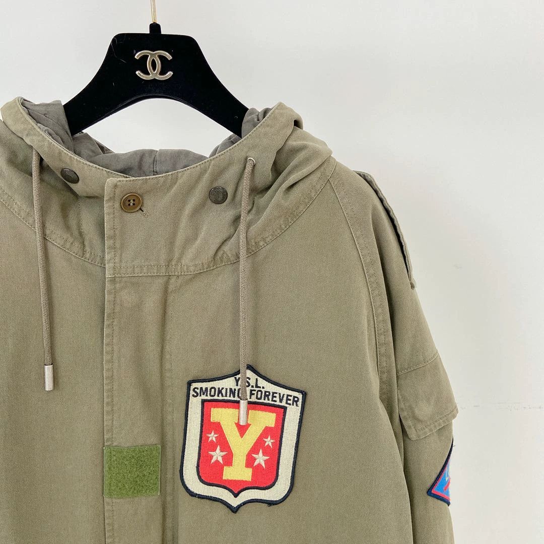 Saint Laurent Paris Saint Laurent military green jacket 36 Size XS / US 0-2 / IT 36-38 - 3 Thumbnail