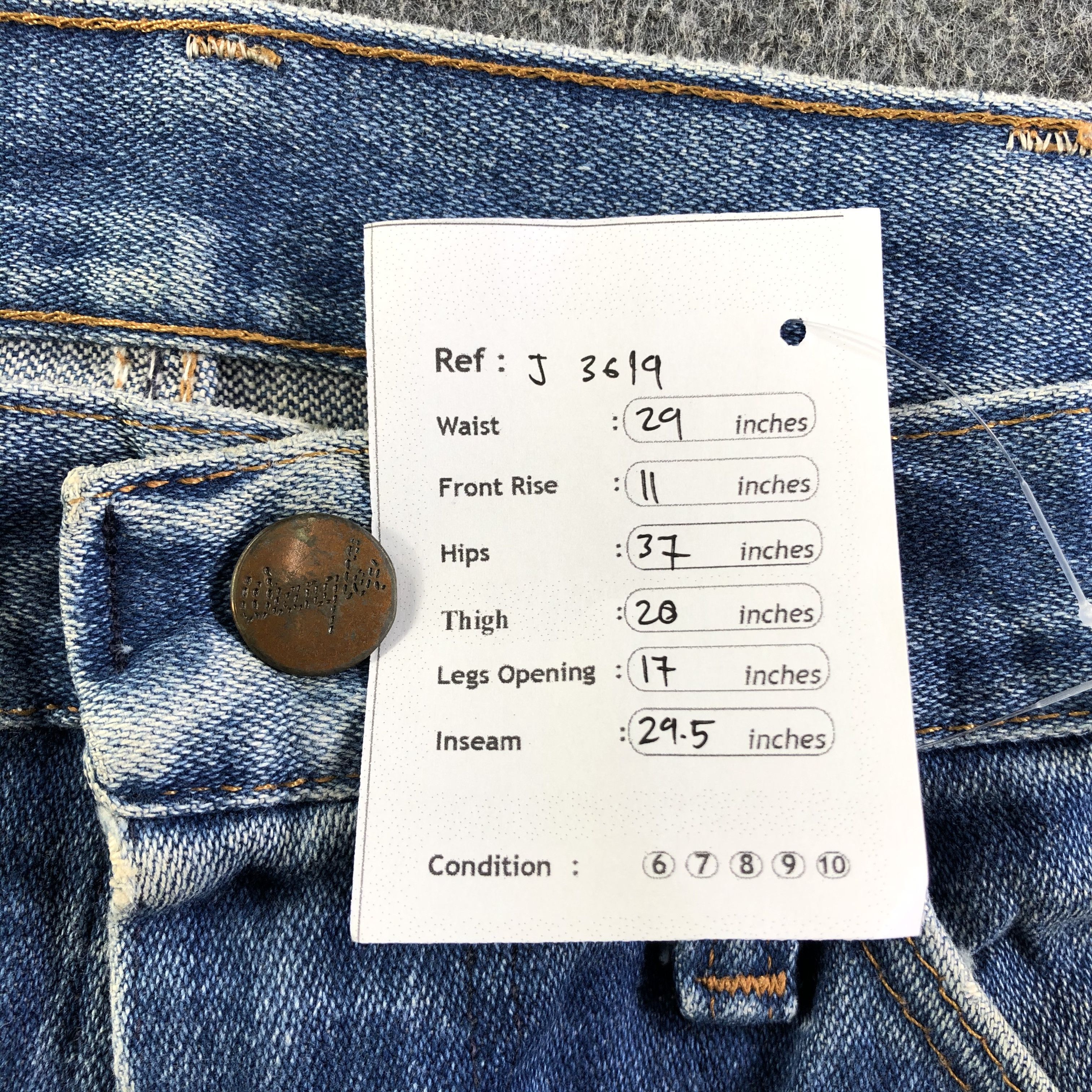 Wrangler Vintage Blue Wash Wrangler Jeans-J3619 Size US 29 - 11 Thumbnail