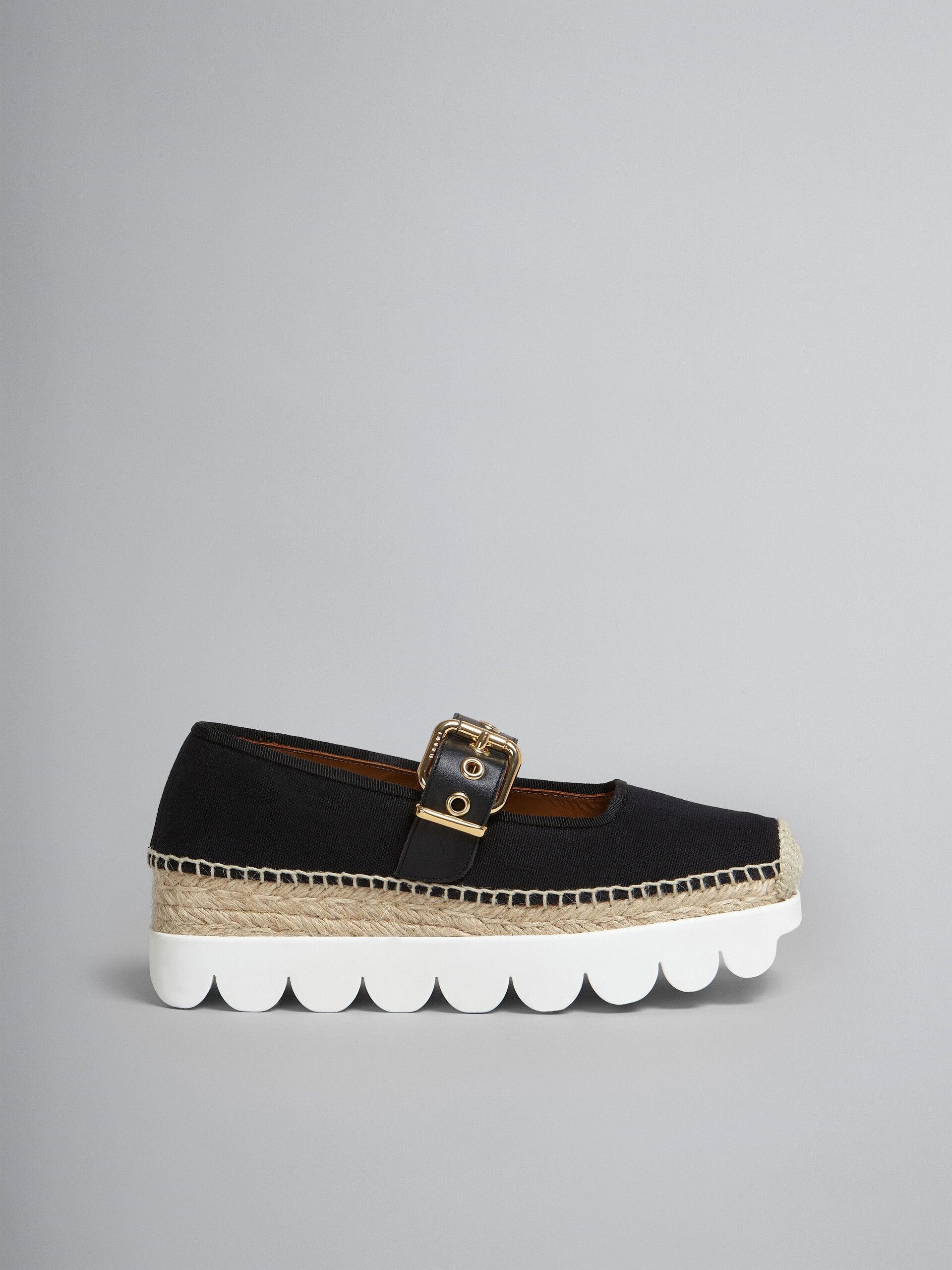 Marni o1w1db10125 Mary-Jane Buckle-Detail Canvas Shoes in Black Size US 5 / IT 35 - 1 Thumbnail