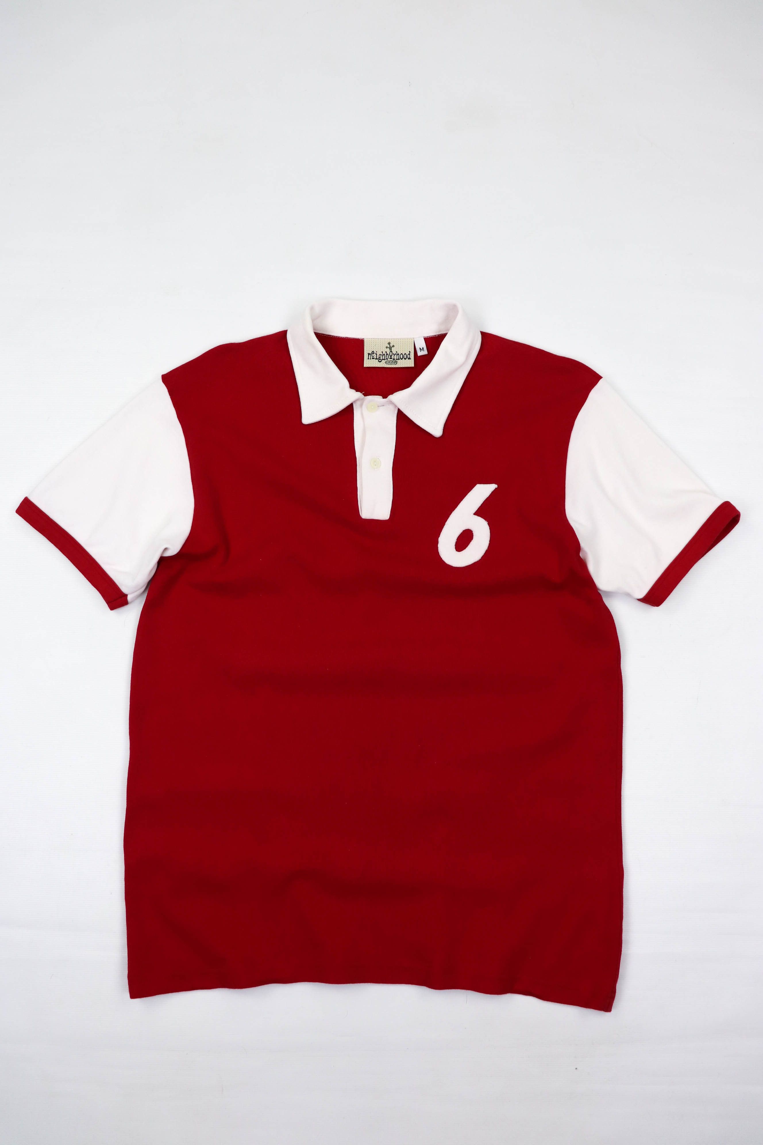 Japanese Brand Neighborhood NYC Vintage Red Contrast Collar Polo Shirt Size US M / EU 48-50 / 2 - 1 Thumbnail