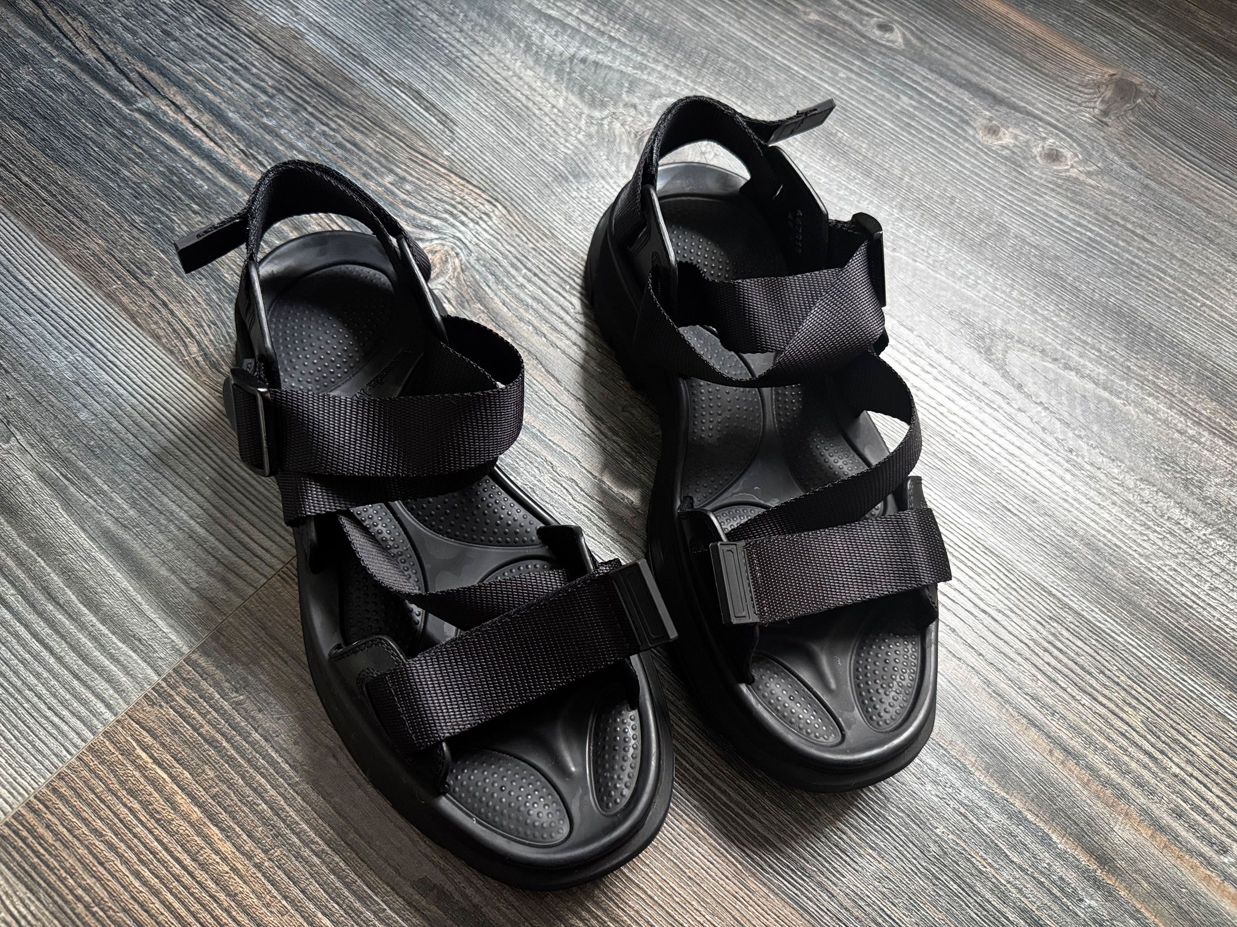 Alexander McQueen Alexander McQueen Black Tread Sandals Size US 12 / EU 45 - 1 Thumbnail
