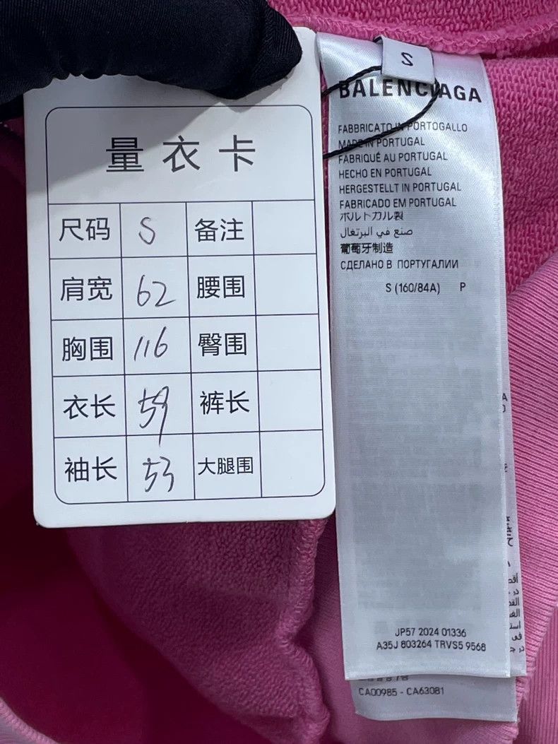 Balenciaga Balenciaga Pink Sticker Print Long Sleeve Sweatshirt Size US S / EU 44-46 / 1 - 3 Thumbnail