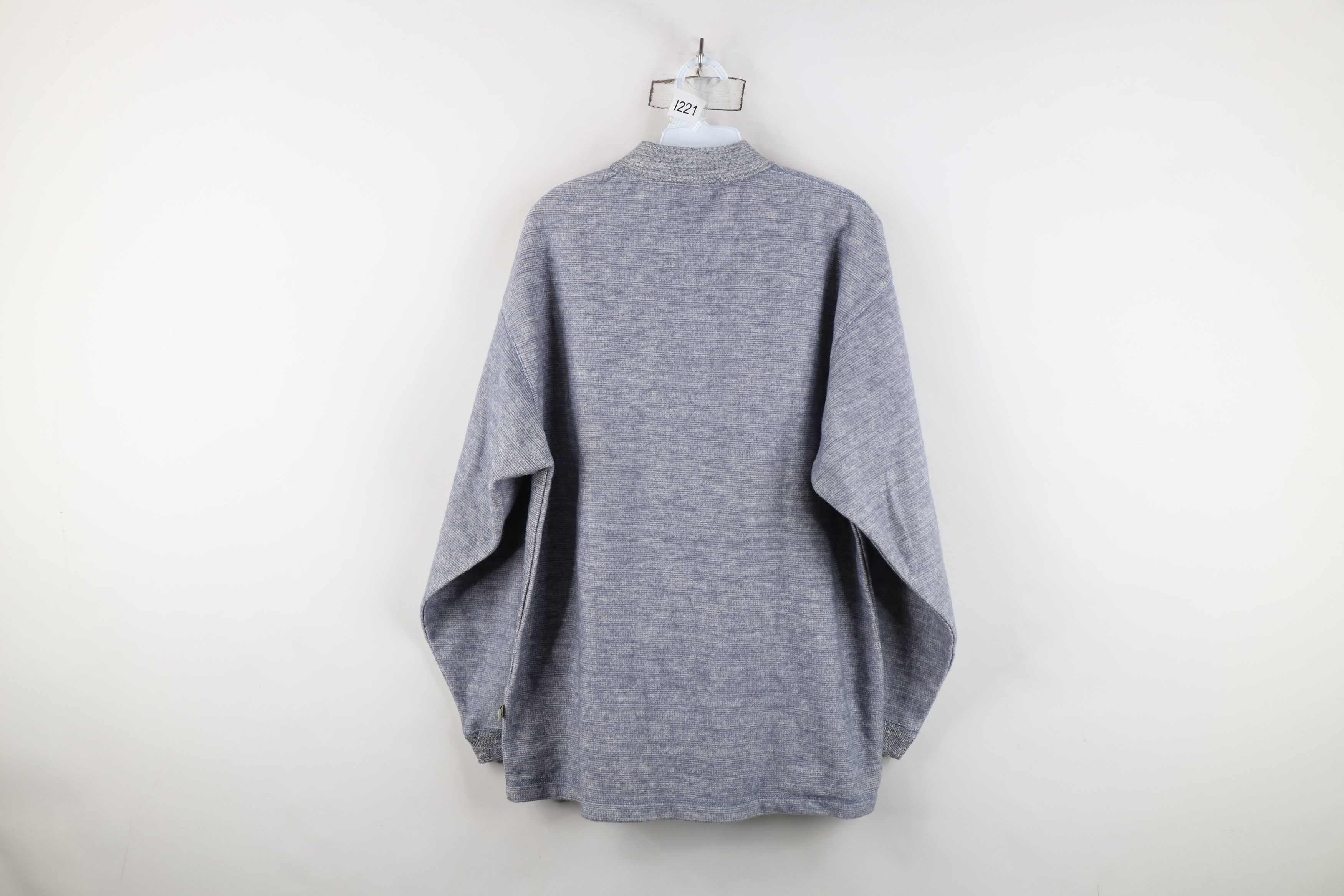 Vintage Vintage 90s Streetwear Fleece Collared Polo Sweater Blue Size US M / EU 48-50 / 2 - 10 Thumbnail