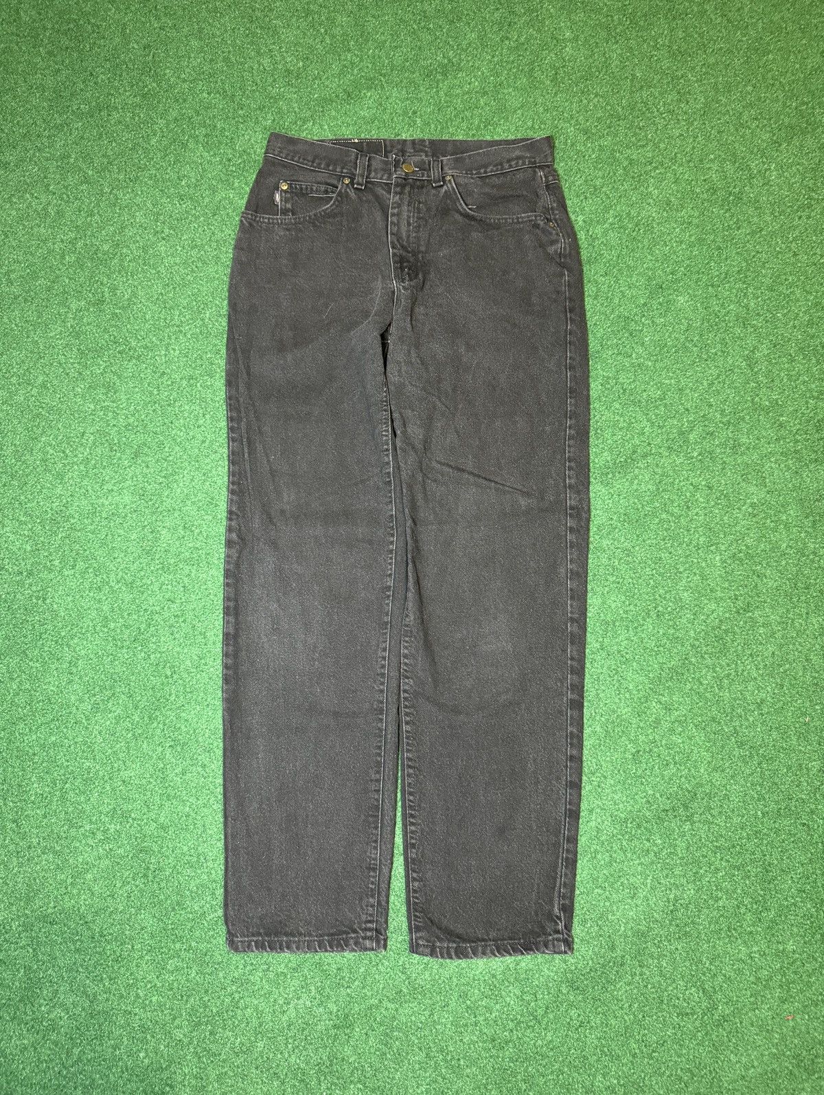 Lee × Vintage Vintage 90s Riders Lee Black Denim Mens 32x32 Tapered Jeans Size US 32 / EU 48 - 1 Thumbnail