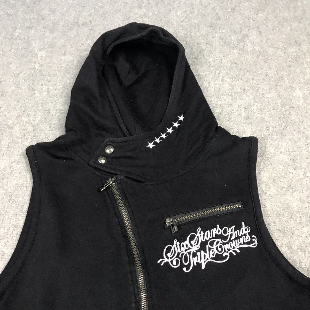 Japanese Brand RUSS.K BLACK VEST PUNK BLACK STYLE Size US S / EU 44-46 / 1 - 3 Thumbnail