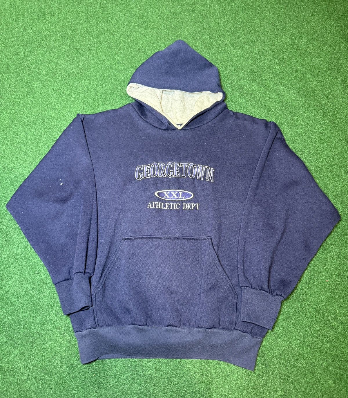 Vintage Vintage 80s 90s Georgetown Athletic Dept Collegiate Hoodie Size US L / EU 52-54 / 3 - 1 Thumbnail