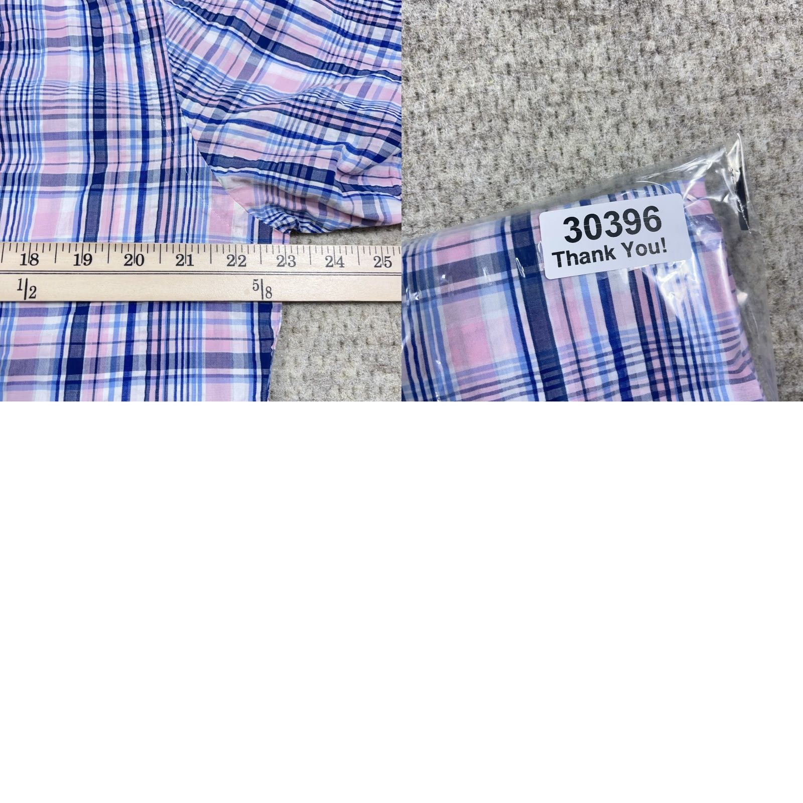 Ralph Lauren Ralph Lauren Shirt Men L Pink Blue Button-Up Seersucker Plaid Camp Cardigan? Size US L / EU 52-54 / 3 - 8 Thumbnail