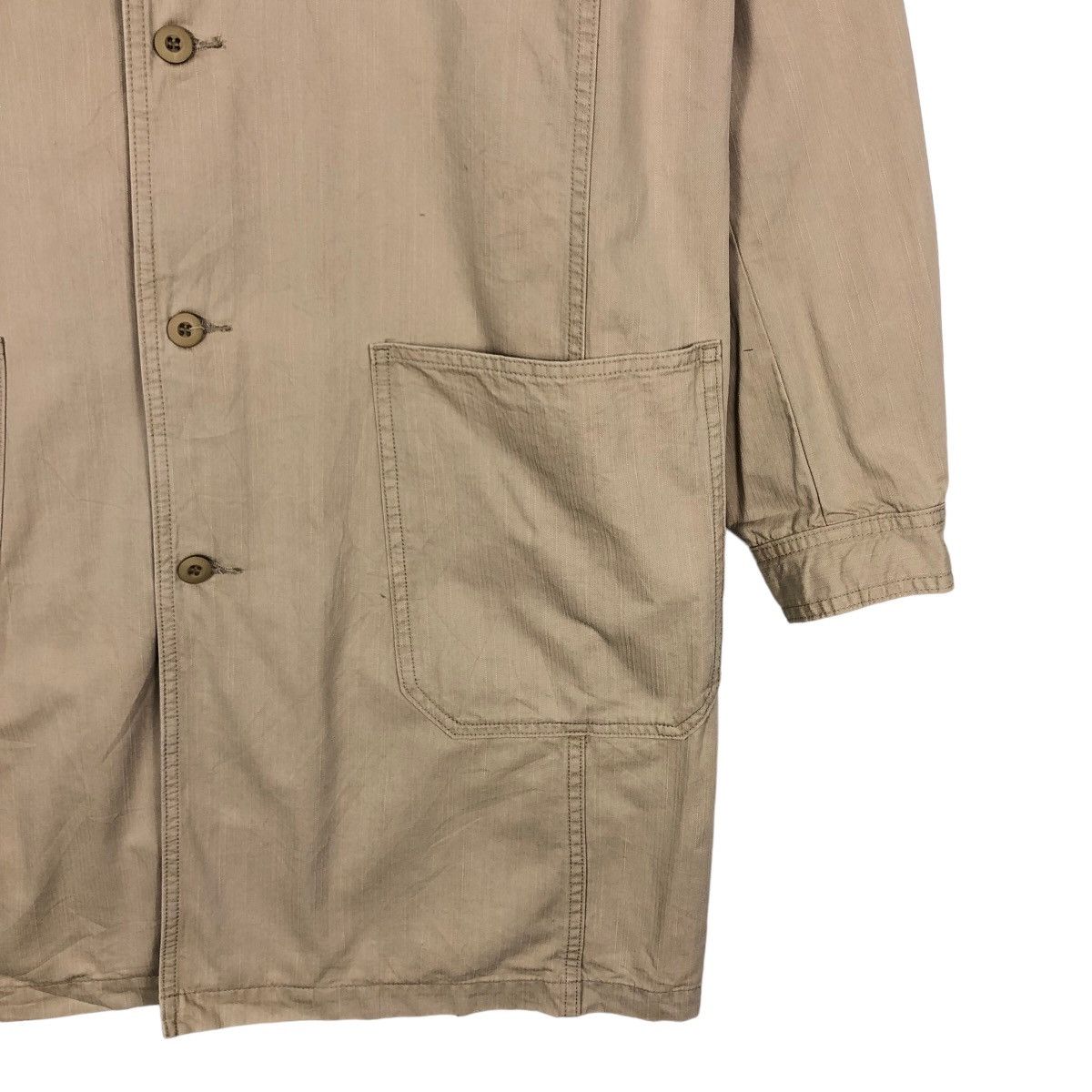FiveBrother × Japanese Brand 🔥Rich Brown - Long Fly Coats Double Breast Jacket Size US L / EU 52-54 / 3 - 4 Thumbnail