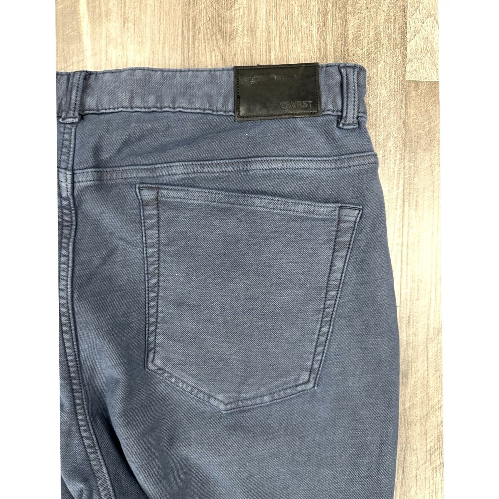 Vintage VRST Slim Fit Jeans 5 Pocket 4-Way Stretch 35x32 Navy Blue Men Slim Straight Denim Trousers Size US 35 - 4 Thumbnail