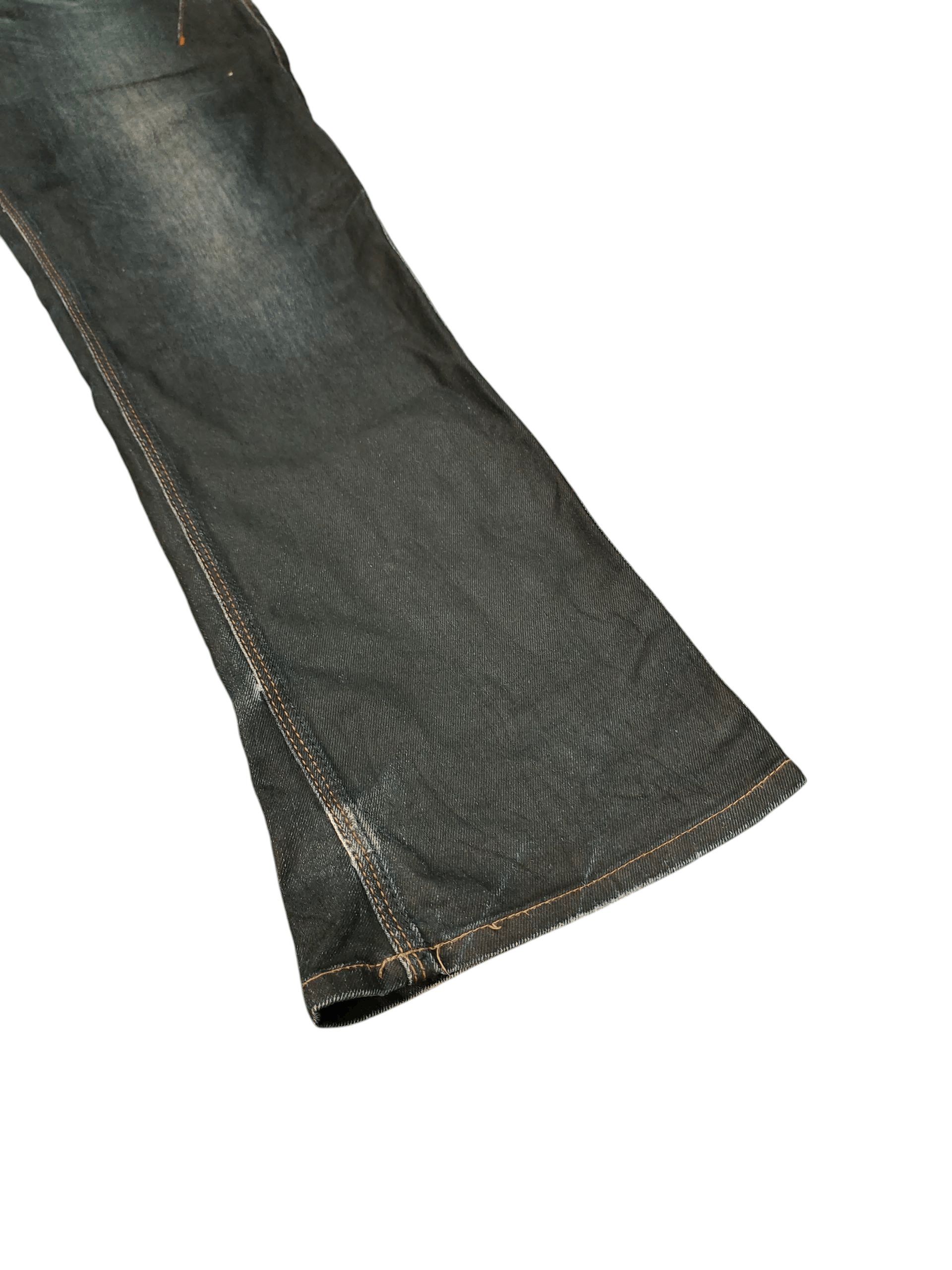 If Six Was Nine Flare Jeans Nicole Waxed Denim Bootcut Ifsixwasnine Lgb Size US 35 - 8 Thumbnail