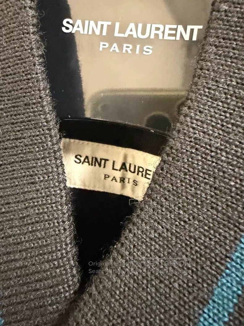 Saint Laurent Paris Saint Laurent Paris Olive Green Woolen Baseball Jacket Size US S / EU 44-46 / 1 - 2 Thumbnail