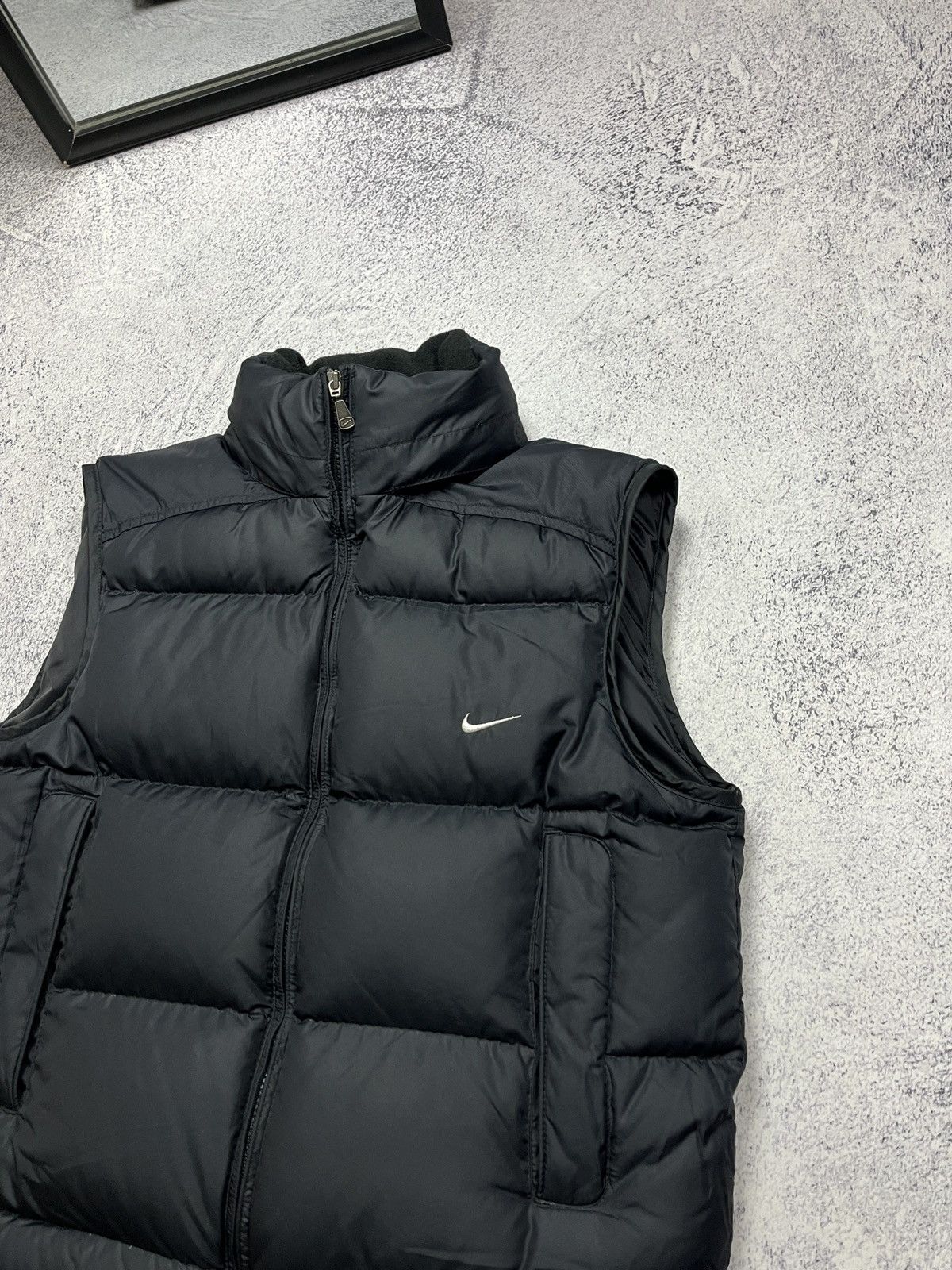 Nike Vintage 00’s Nike Puffer Vest Swoosh Y2K Drill Hype Rare Size US S / EU 44-46 / 1 - 6 Thumbnail